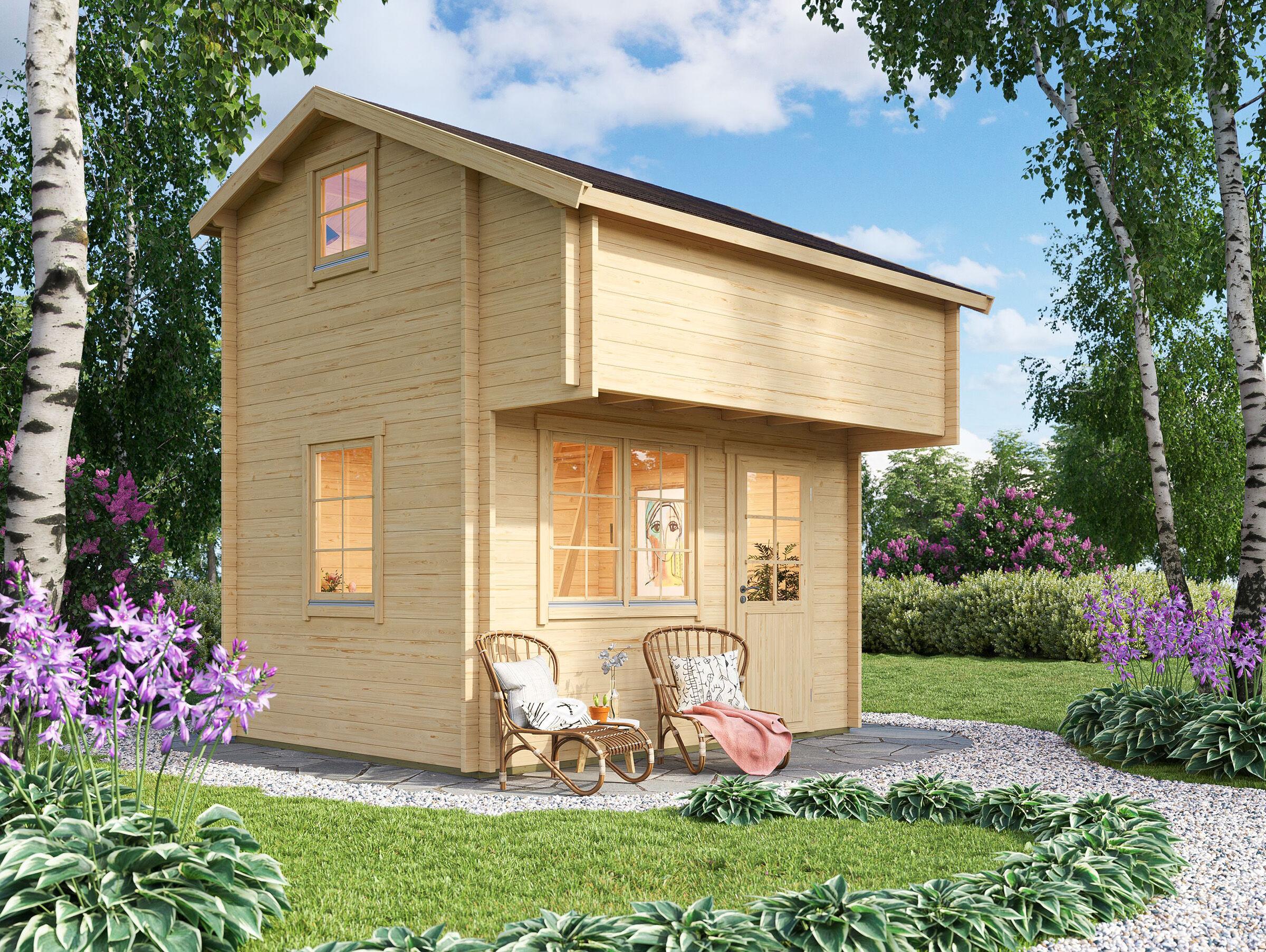 26% Rabatt ! Fjordholz Satteldach Gartenhaus Modell Daphne 44