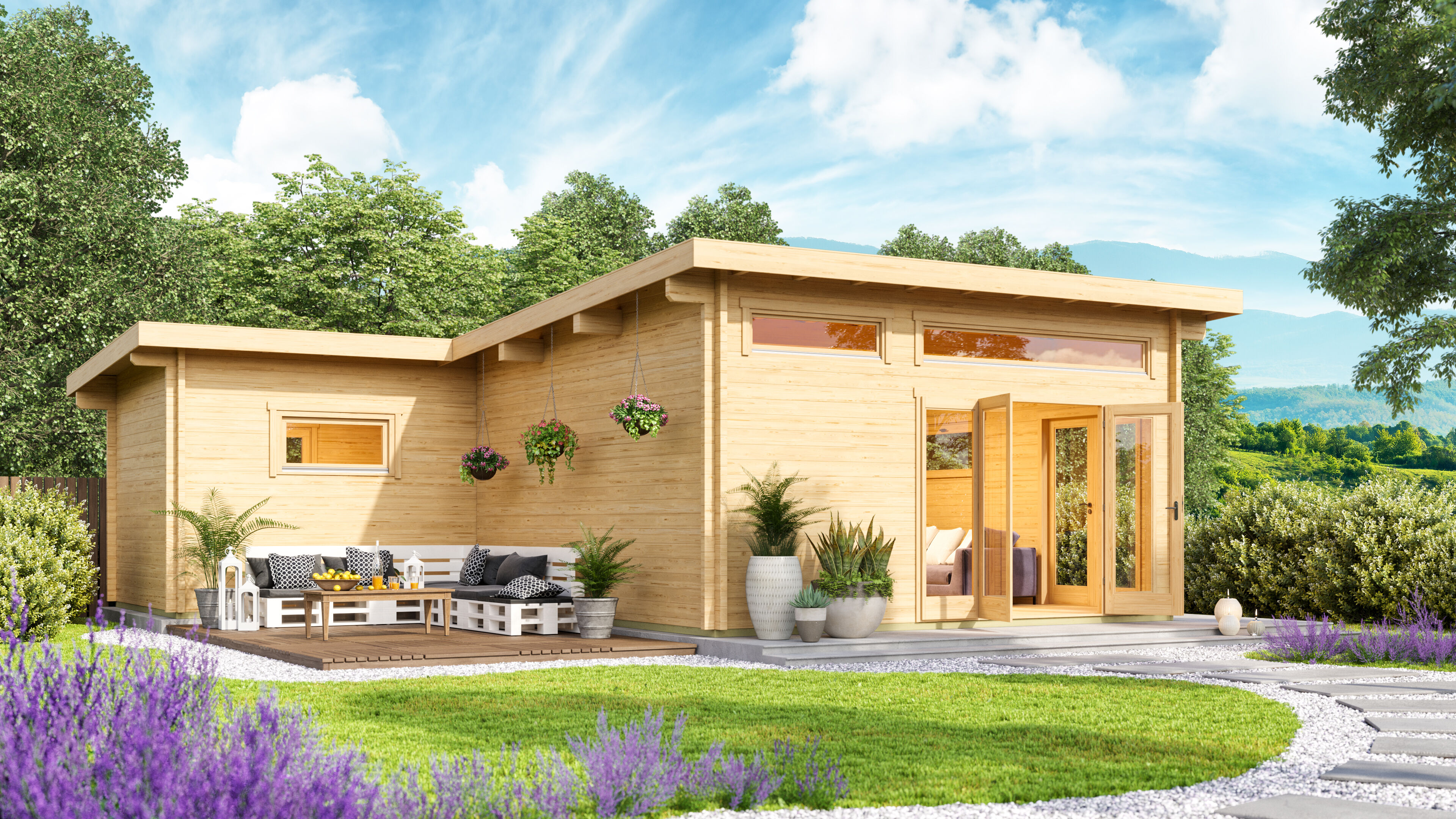 26% Rabatt ! Fjordholz Gartenhaus Modell Harbord 70