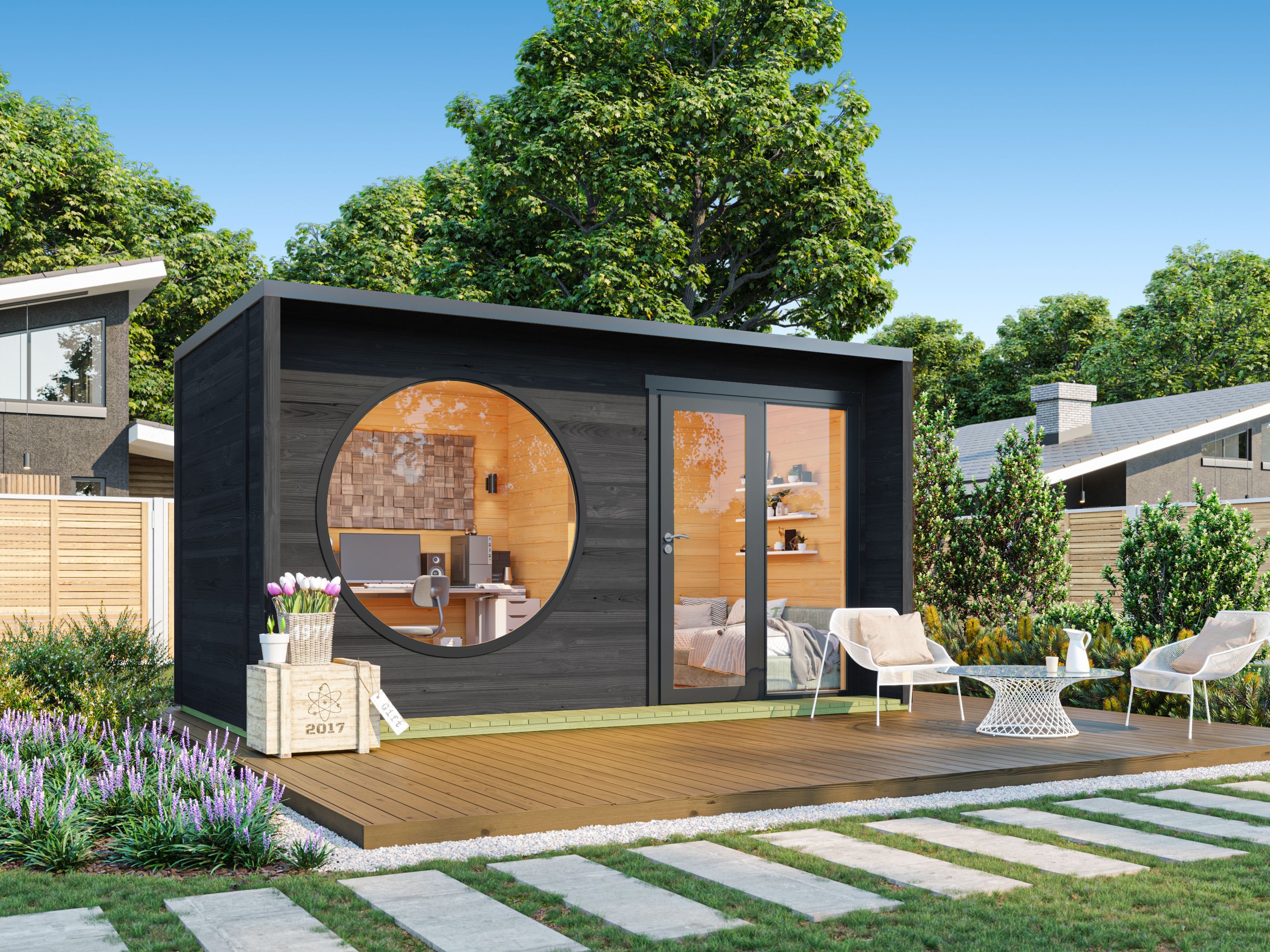 26% Rabatt ! Fjordholz Gartenhaus Modell Office Box Größe M sch