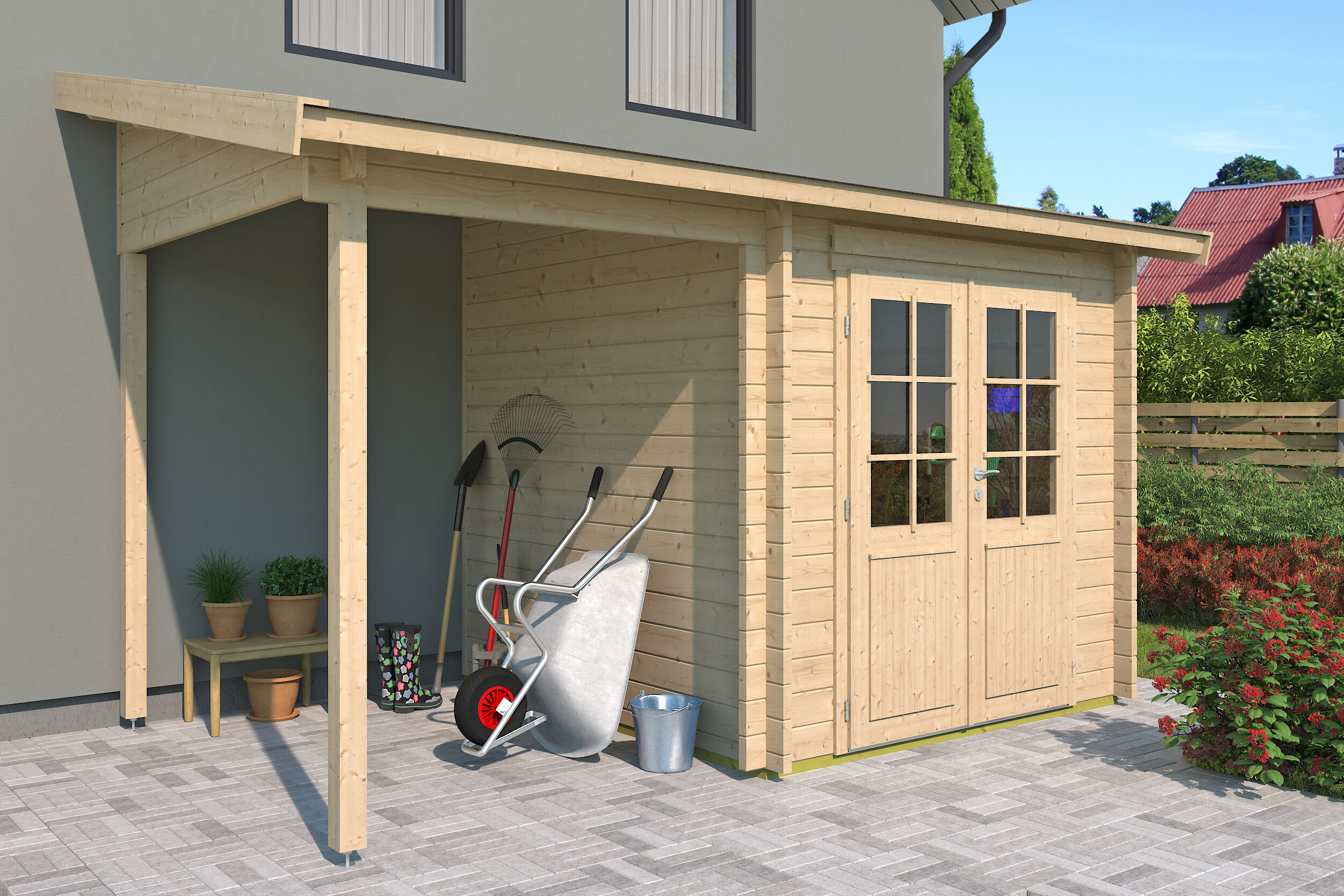 26% Rabatt ! Gartenhütte Modell Pulti 44 H 4x3m