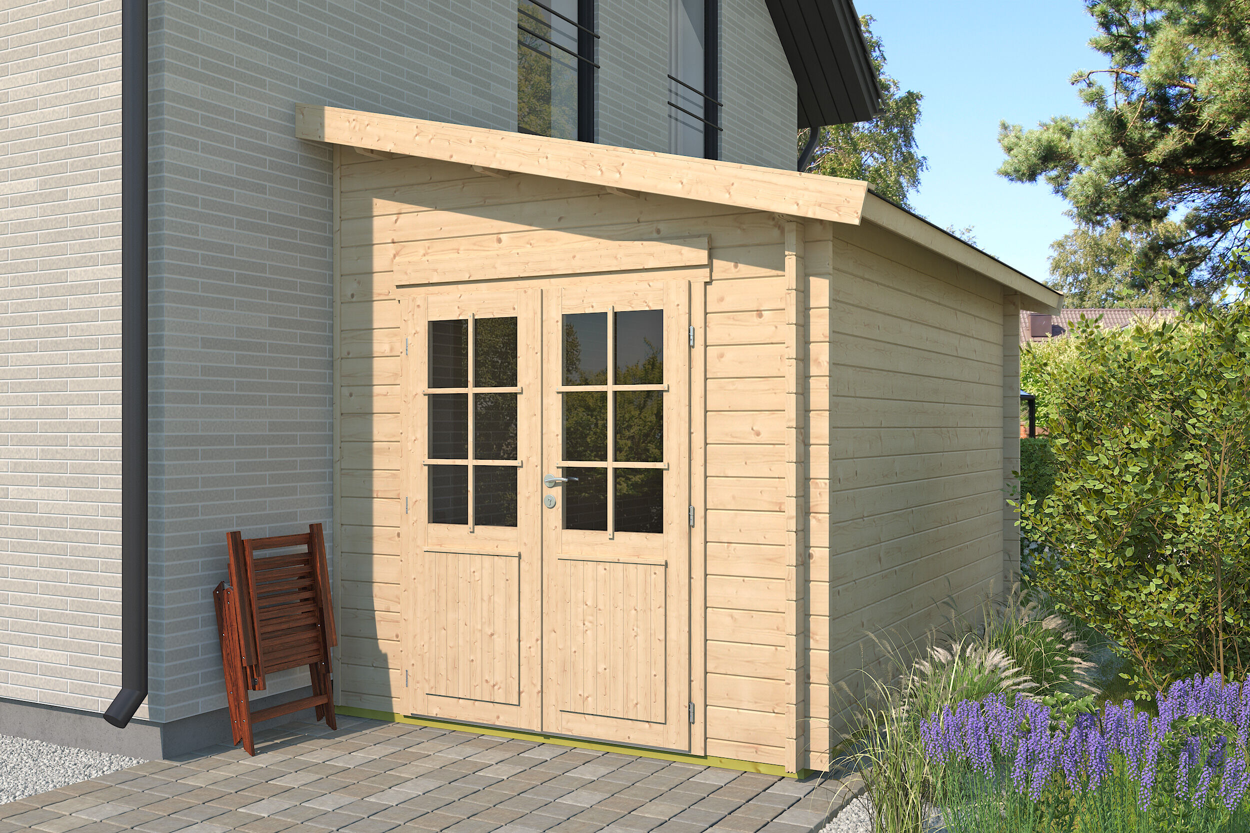 26% Rabatt ! Gartenhütte Modell Pulti 44 F 3x2m