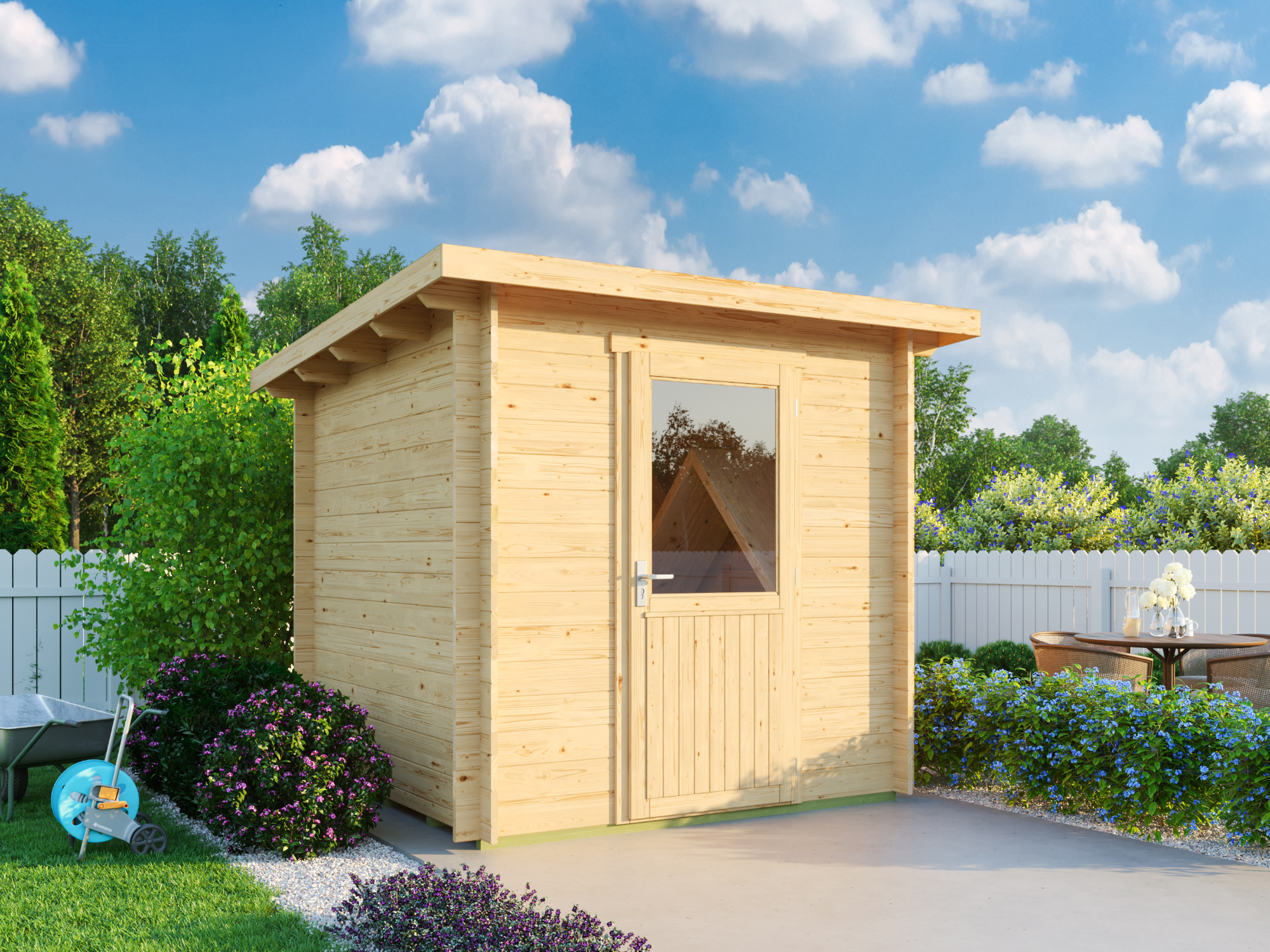 26% Rabatt ! Fjordholz Pultdach Gartenhaus Modell Ezra 1A