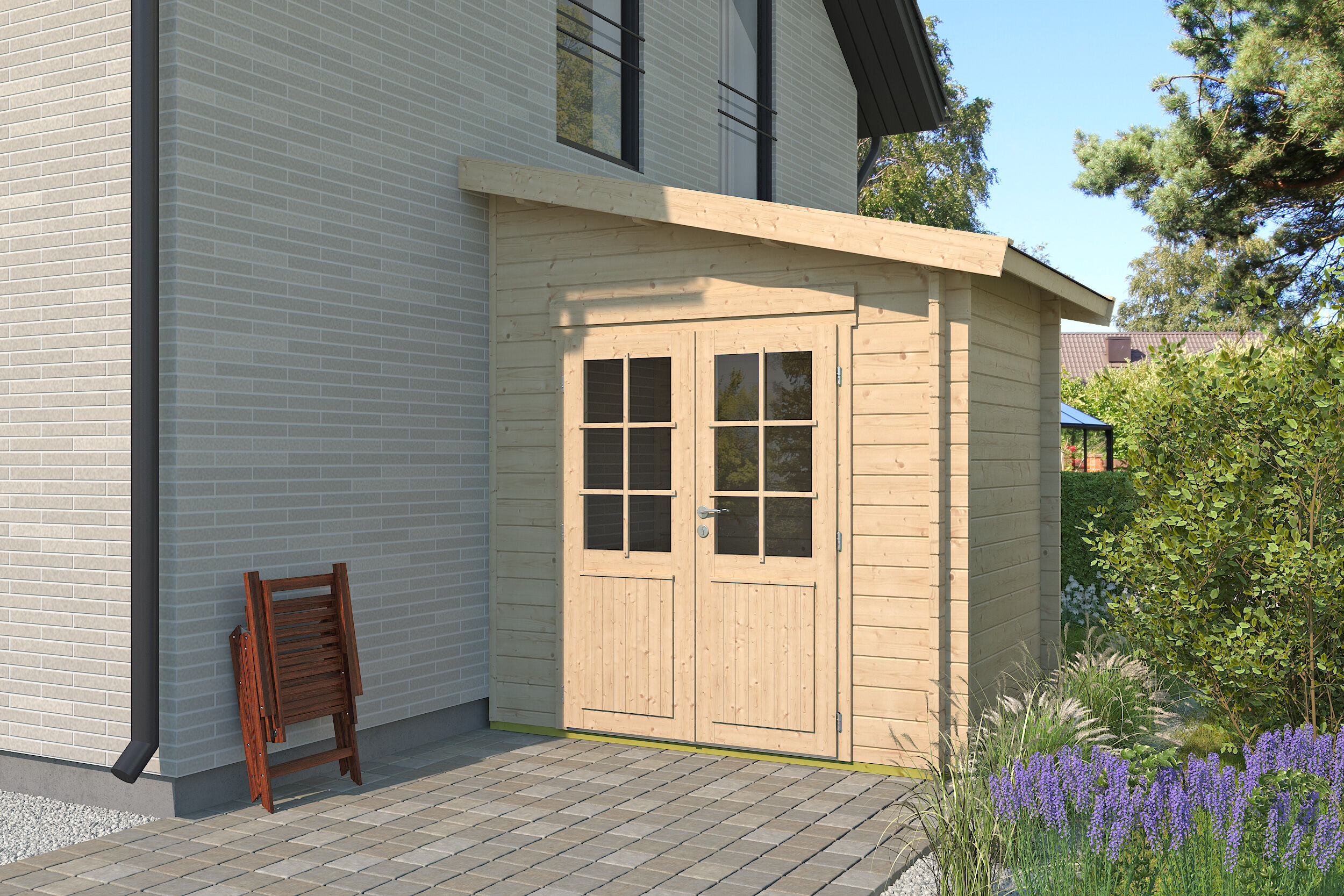 26% Rabatt ! Gartenhütte Modell Pulti 44 D 3x2m