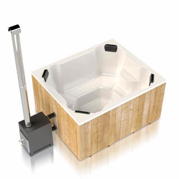26% Rabatt ! Fjordholz Hot Tub Quattro Mads – eckiges Hot Tub /