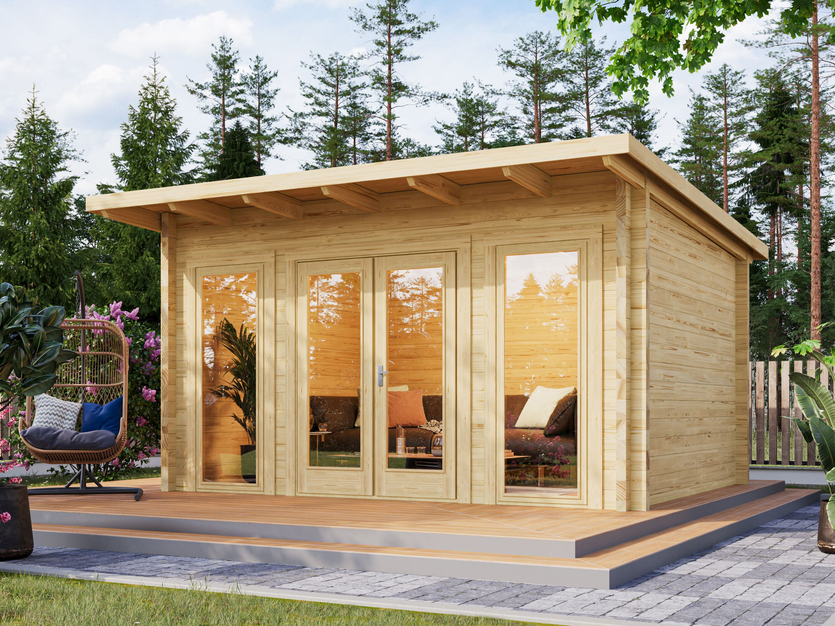 26% Rabatt ! Fjordholz Gartenhaus Modell Berlin 70 B Modern