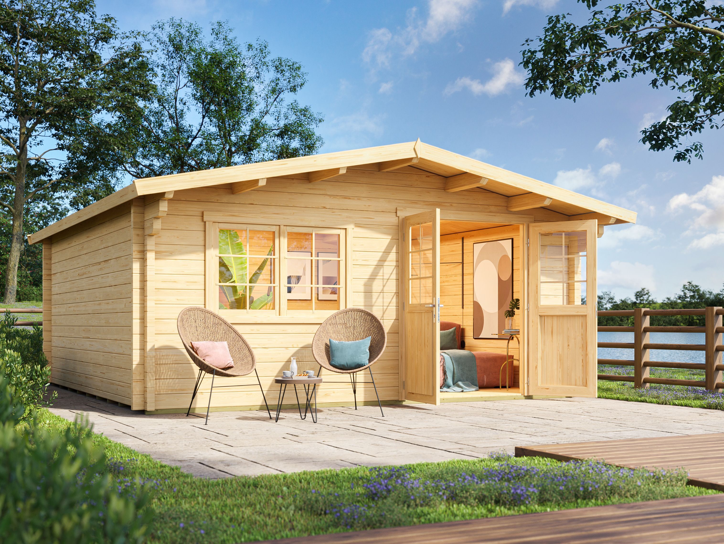 26% Rabatt ! Fjordholz Gartenhaus Modell Berlin 70 D Classic