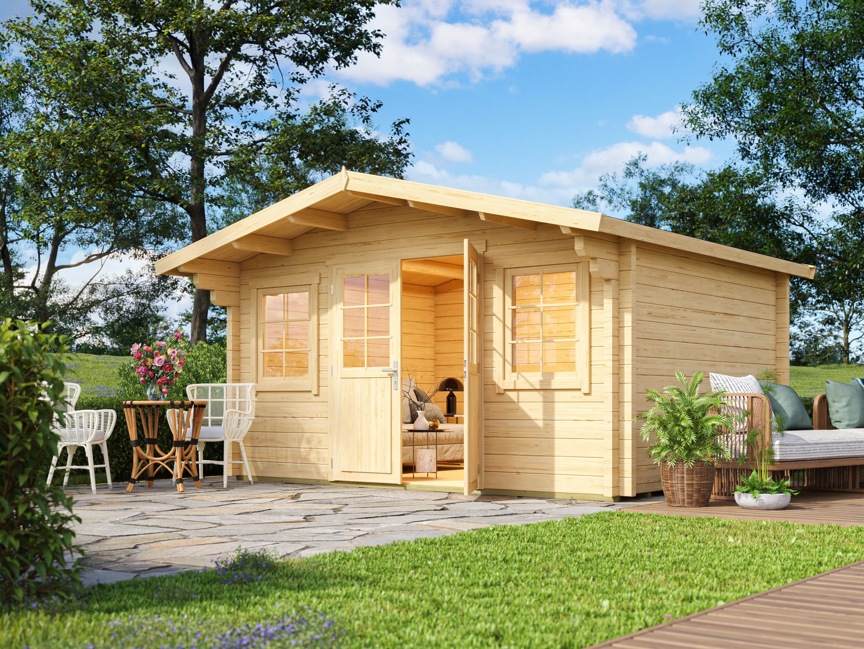 26% Rabatt ! Fjordholz Gartenhaus Modell Berlin 70 B Classic