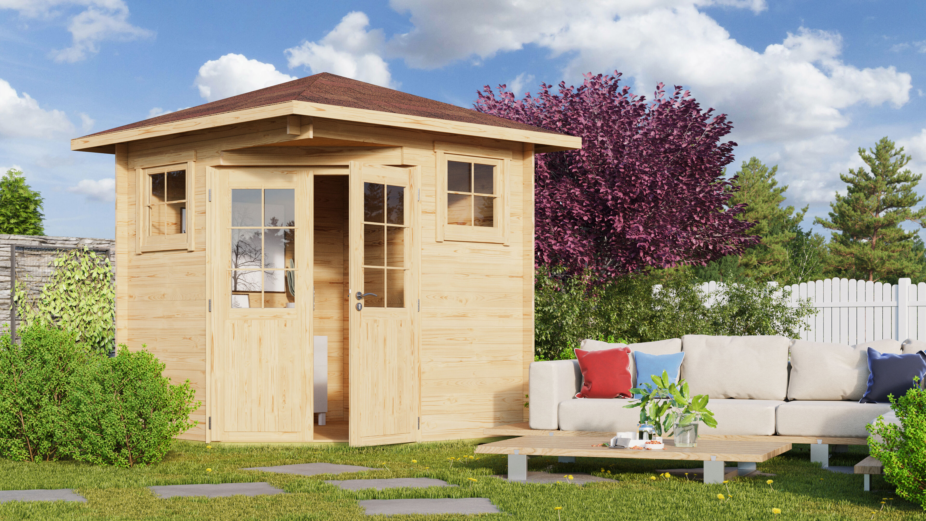 26% Rabatt ! Fjordholz Gartenhaus Modell Nina 28 C