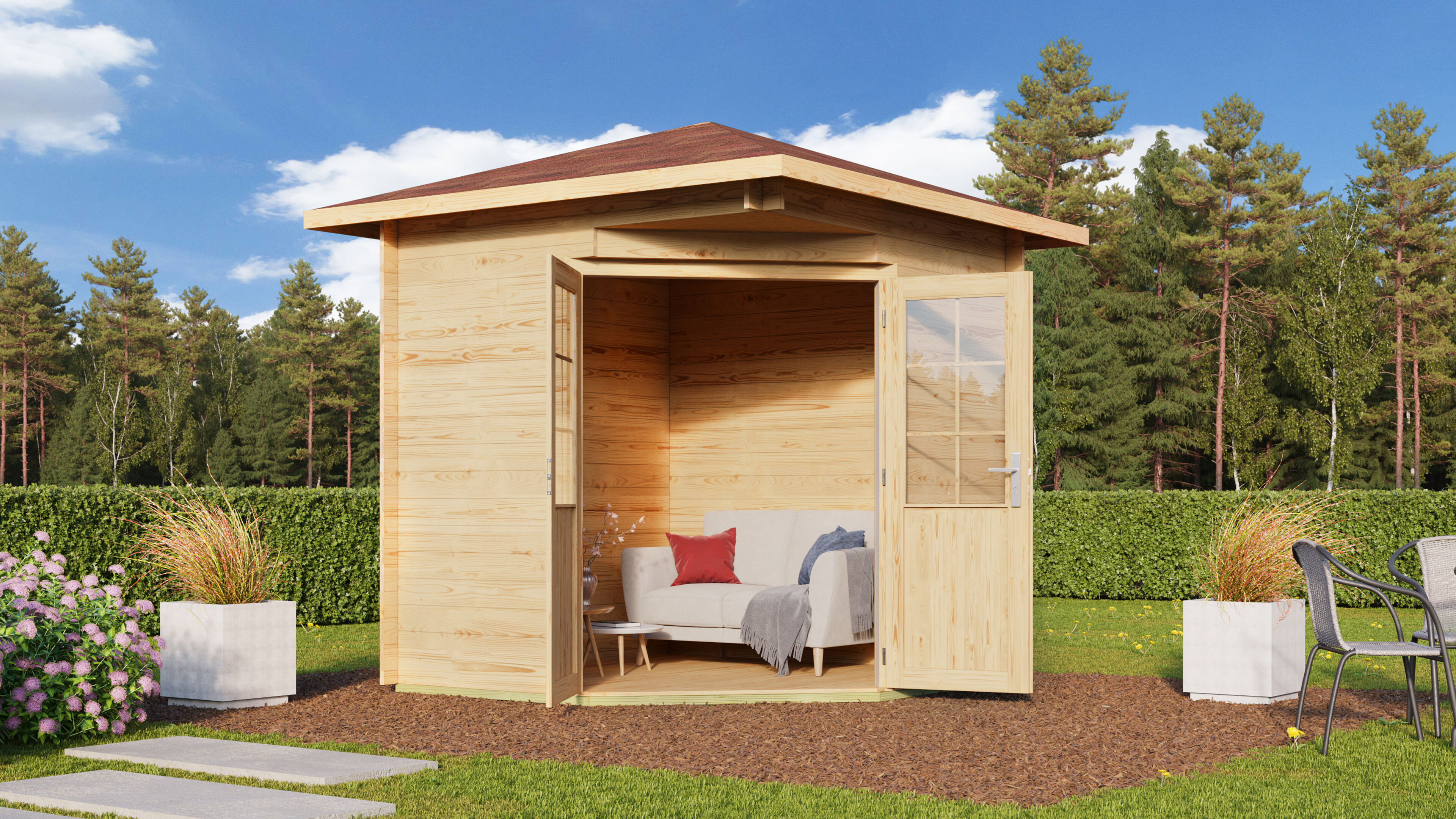 26% Rabatt ! Fjordholz Gartenhaus Modell Nina 28 B