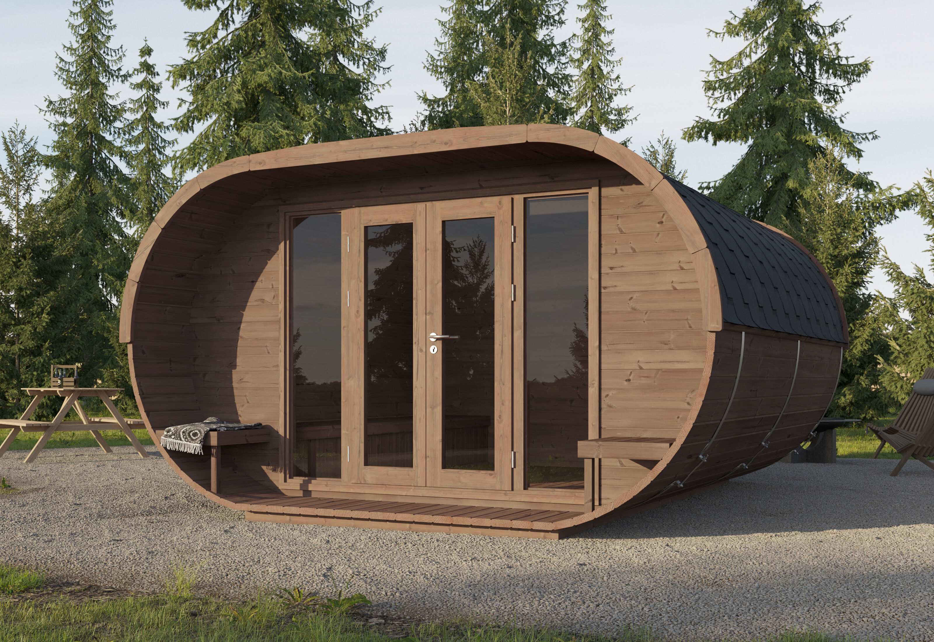 26% Rabatt ! Ovales Camping Fass Modell 400 Thermo 4x2m