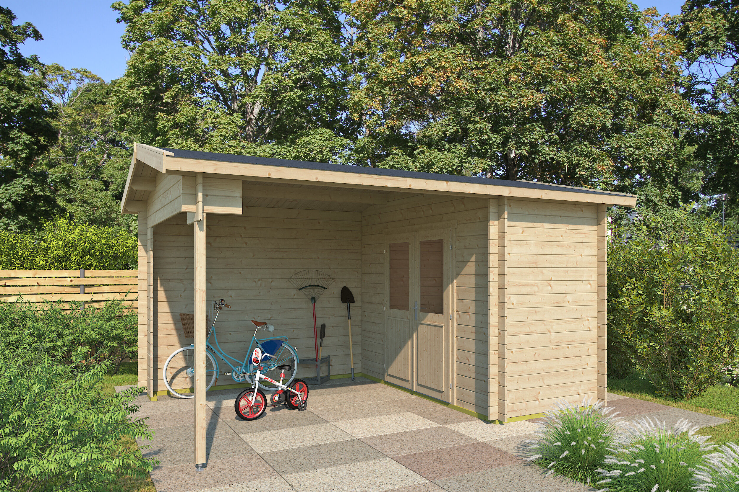 26% Rabatt ! Fjordholz Gartenhaus Modell Kilian 28 B