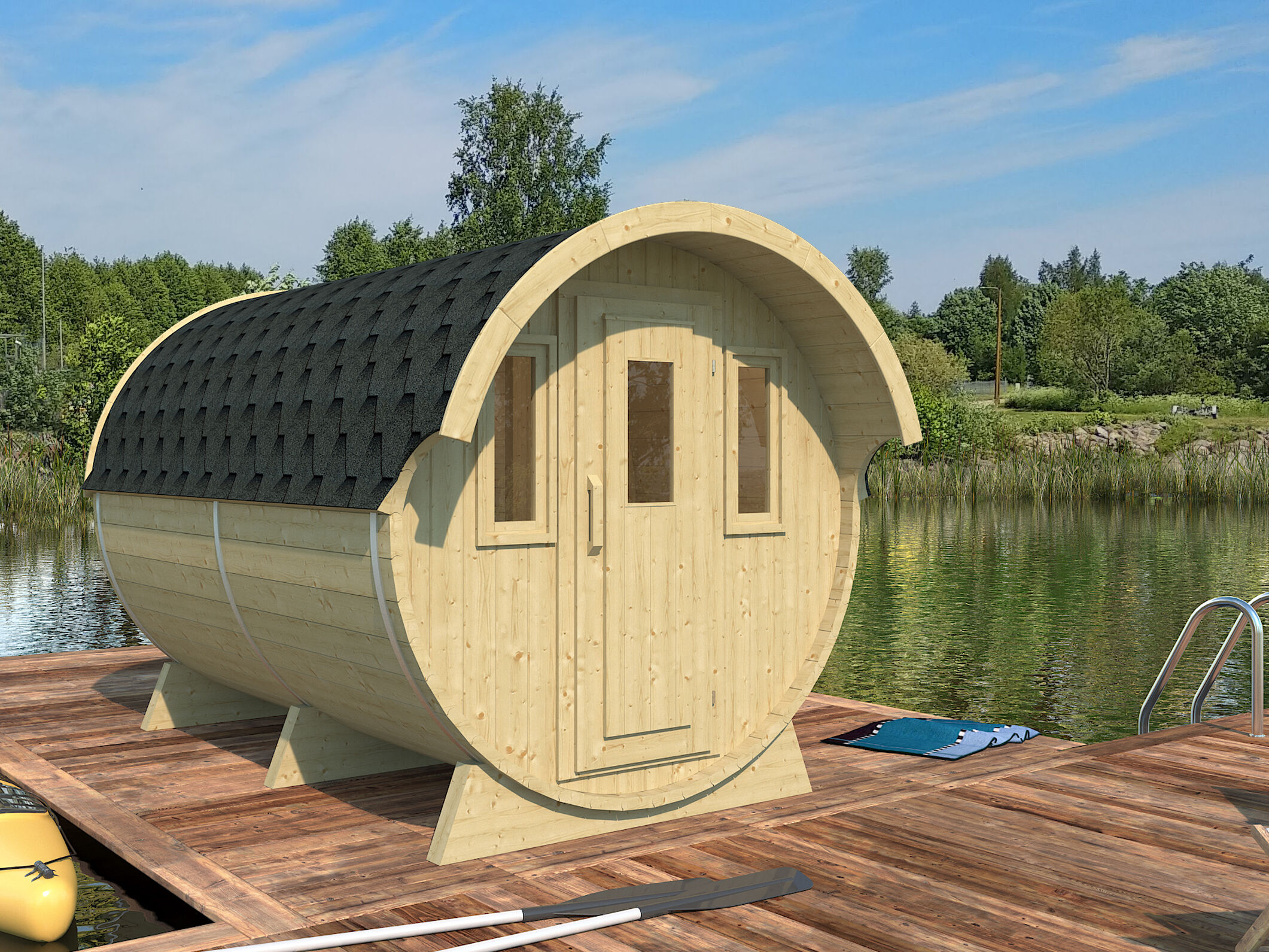 26% Rabatt ! Camping Fass Bausatz/Schlaffass Modell 330 4x2m