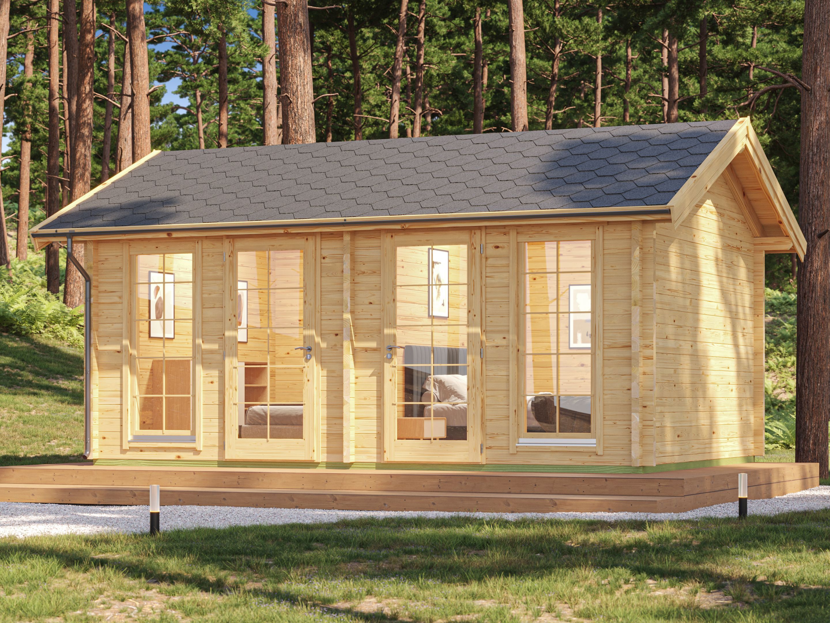 26% Rabatt ! Fjordholz Satteldach Gartenhaus Modell Antti 70