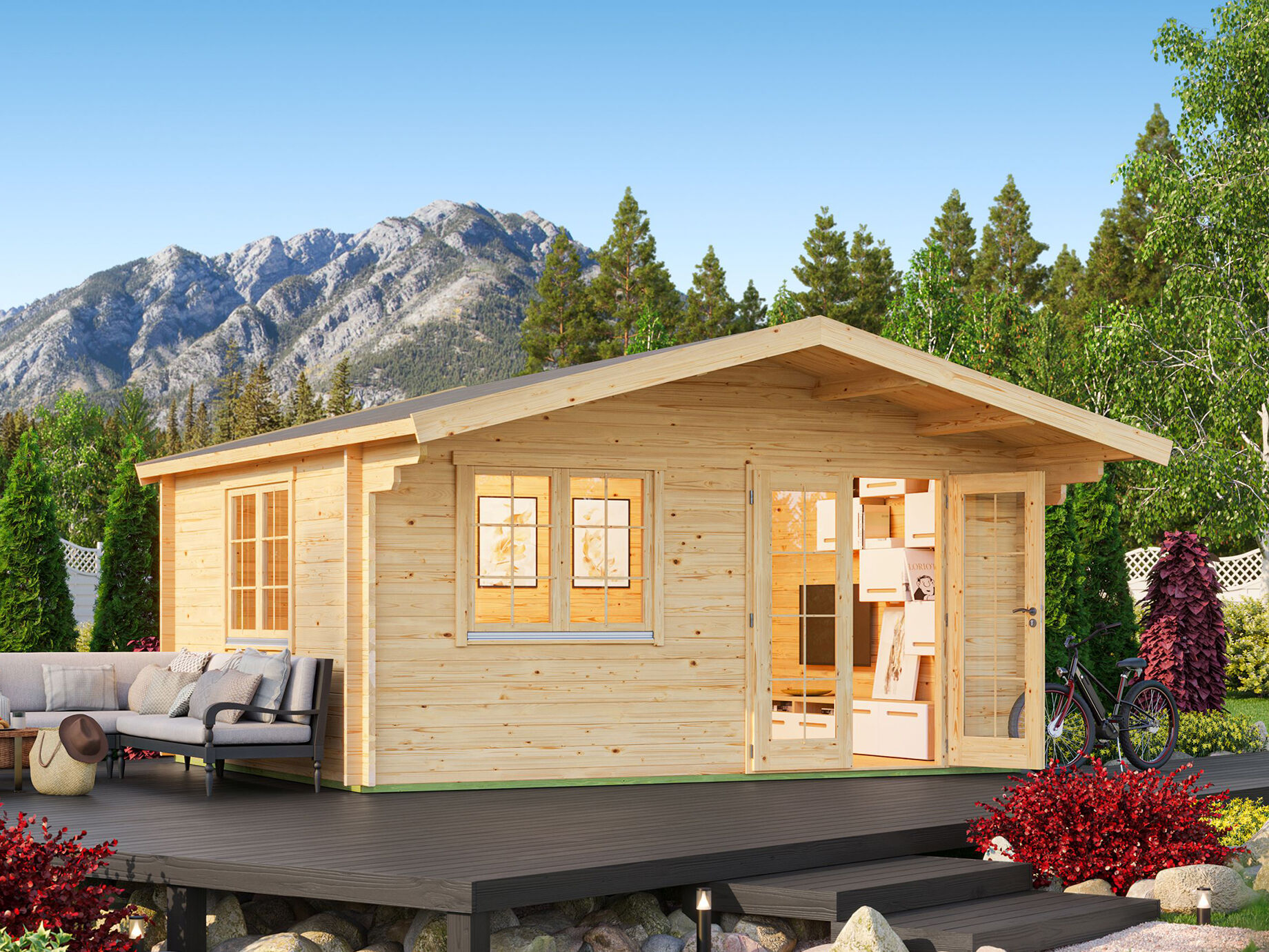 26% Rabatt ! Fjordholz Satteldach Gartenhaus Modell Valerie 44