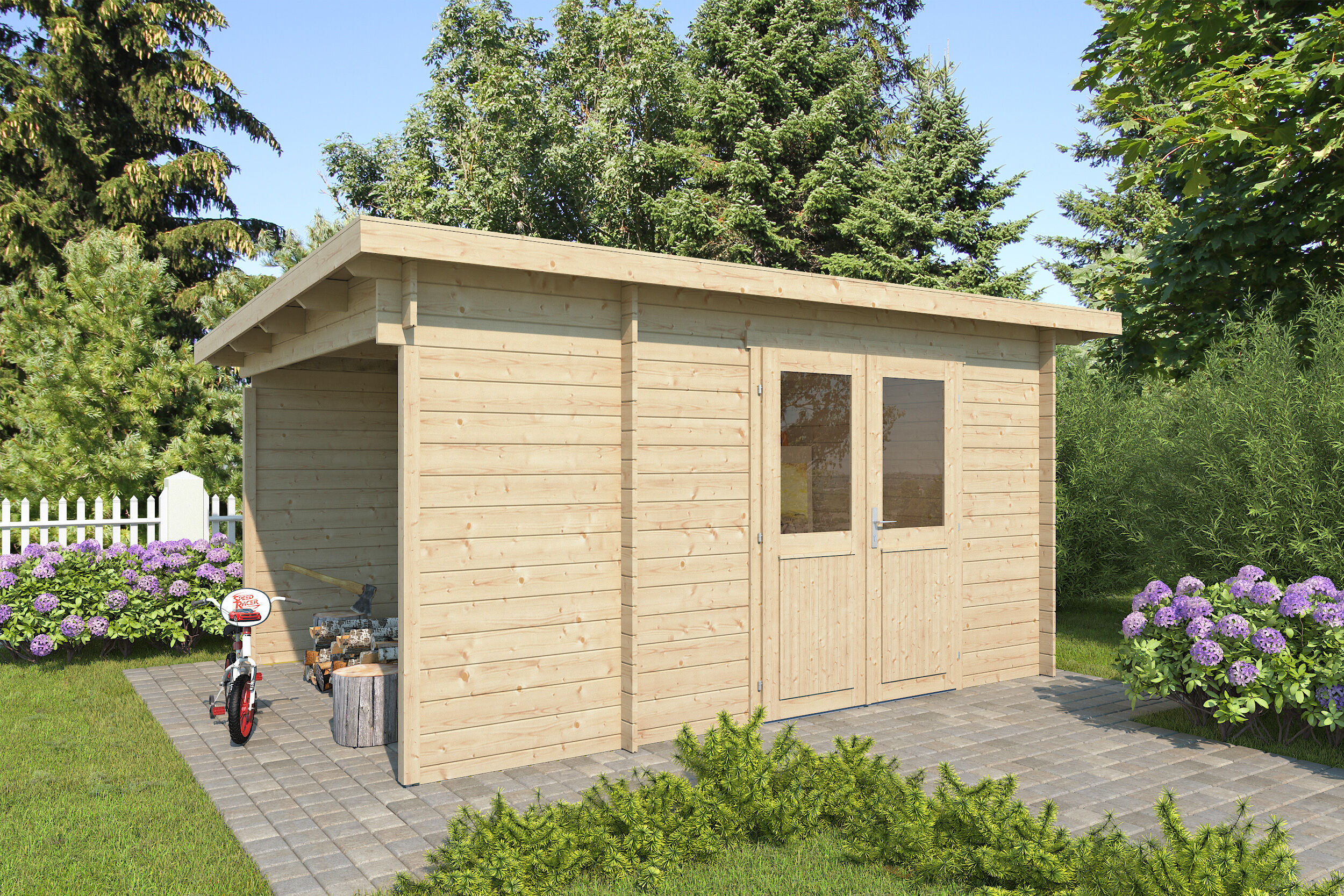 26% Rabatt ! Fjordholz Gartenhaus Modell Carla 28 A