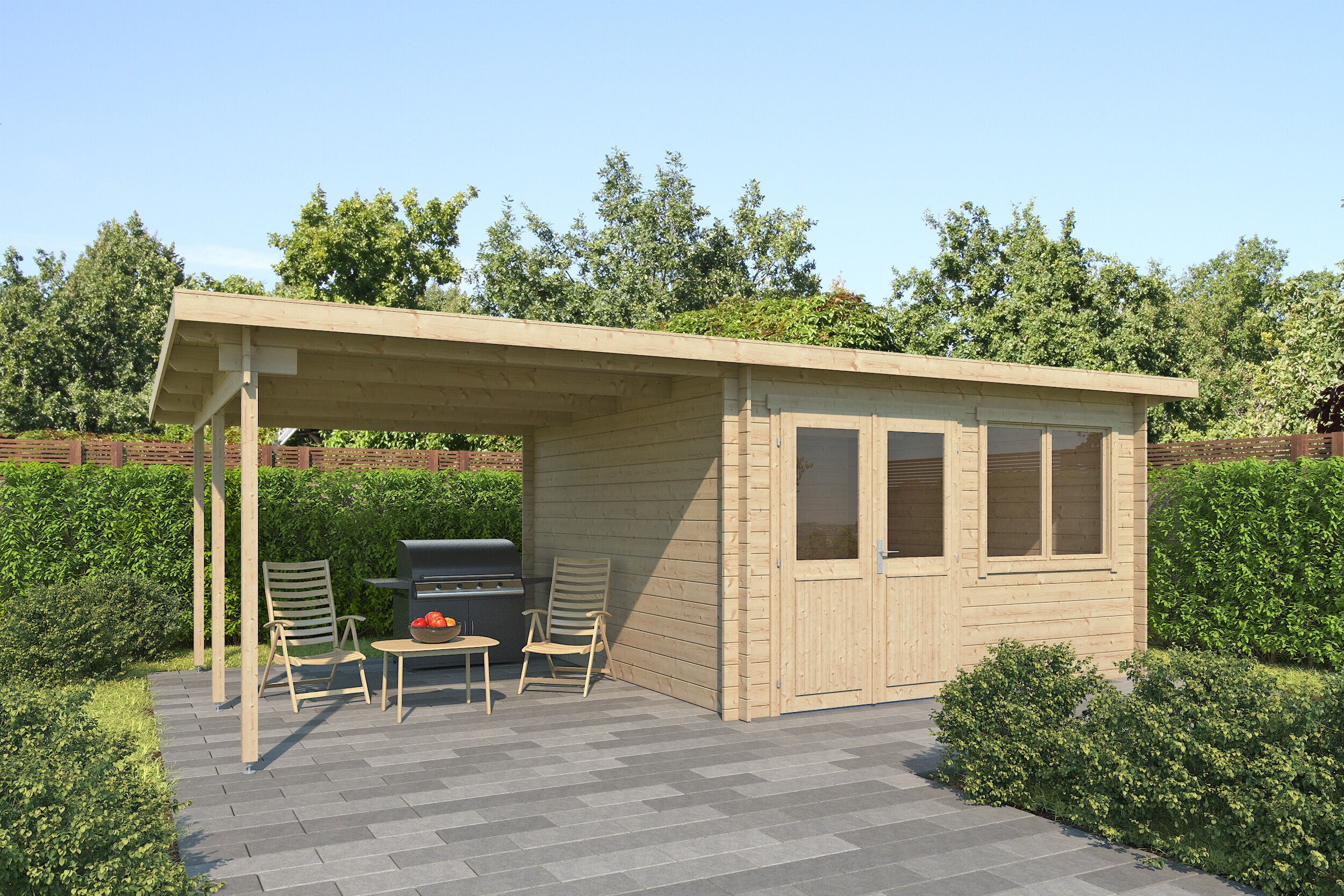 26% Rabatt ! Fjordholz Gartenhaus Modell Inga 28