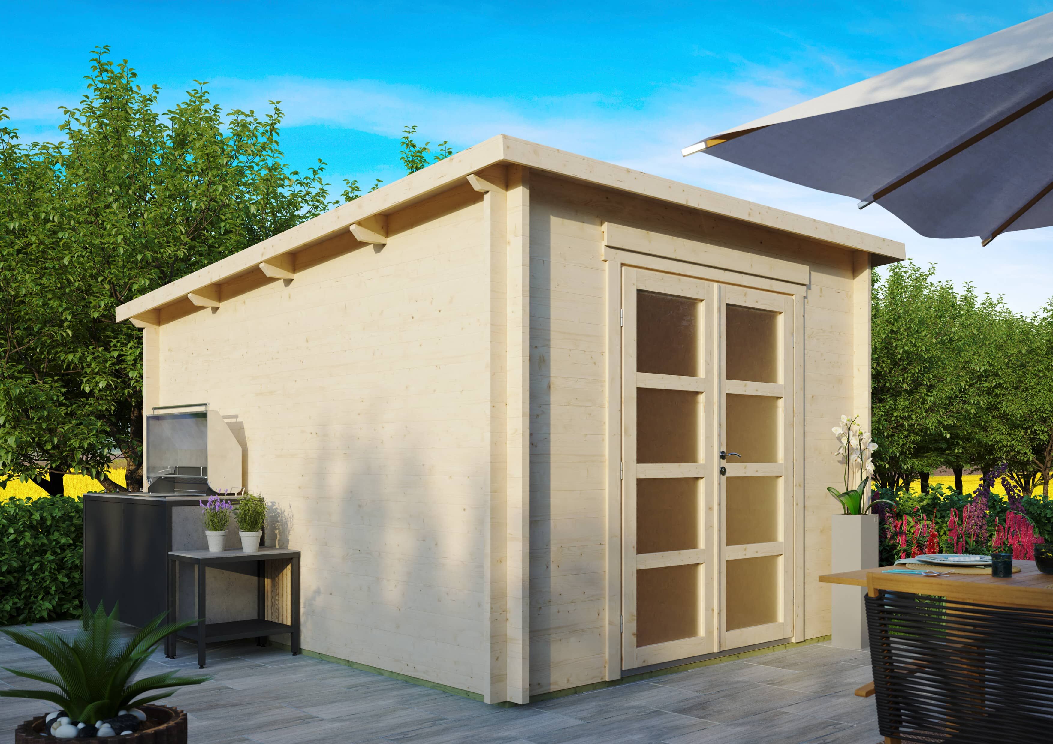 26% Rabatt ! Fjordholz Gartenhütte Modell Max 44 H 4x3m