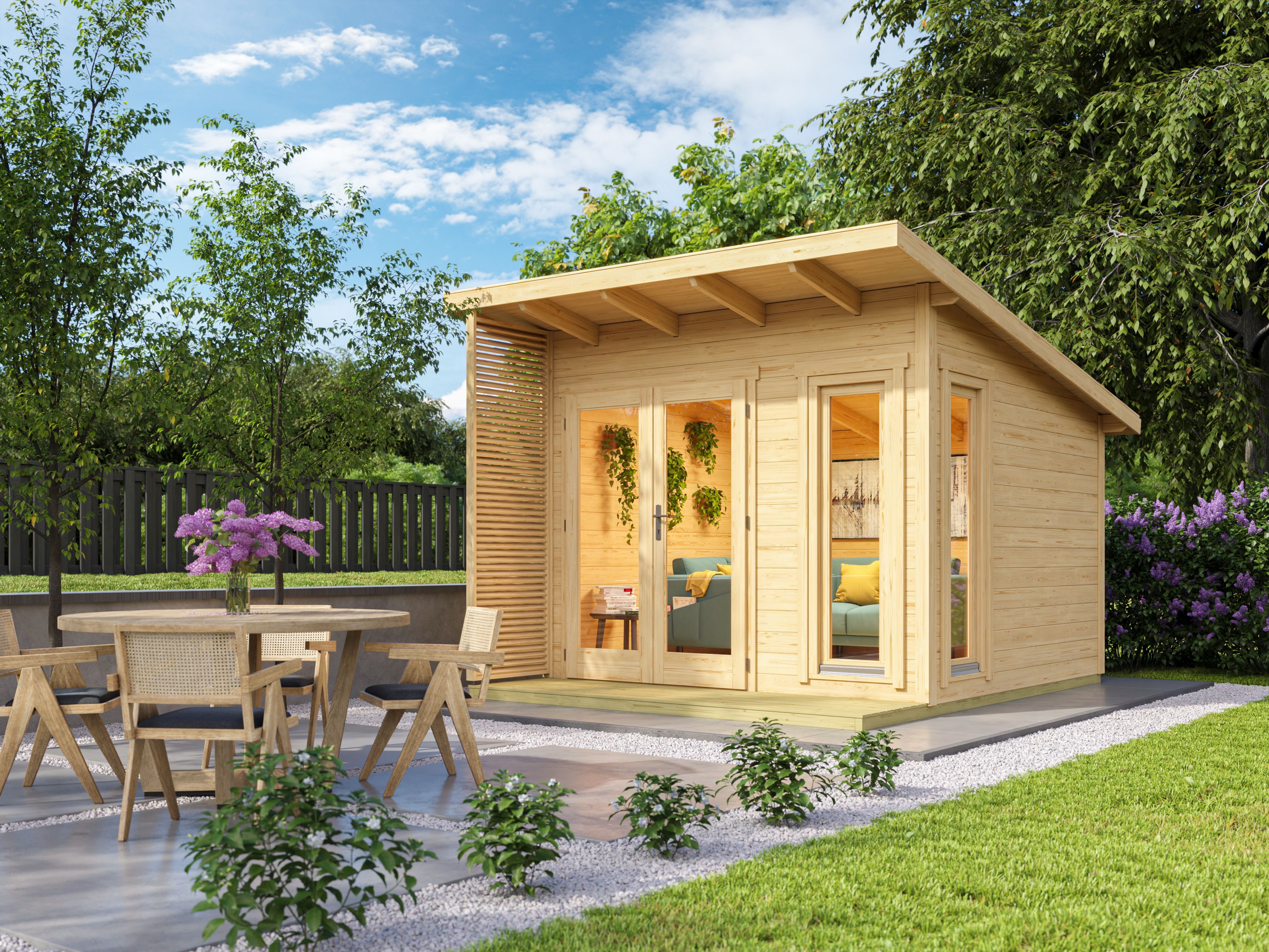 26% Rabatt ! Fjordholz Pultdach Gartenhaus Modell Monica 28 B