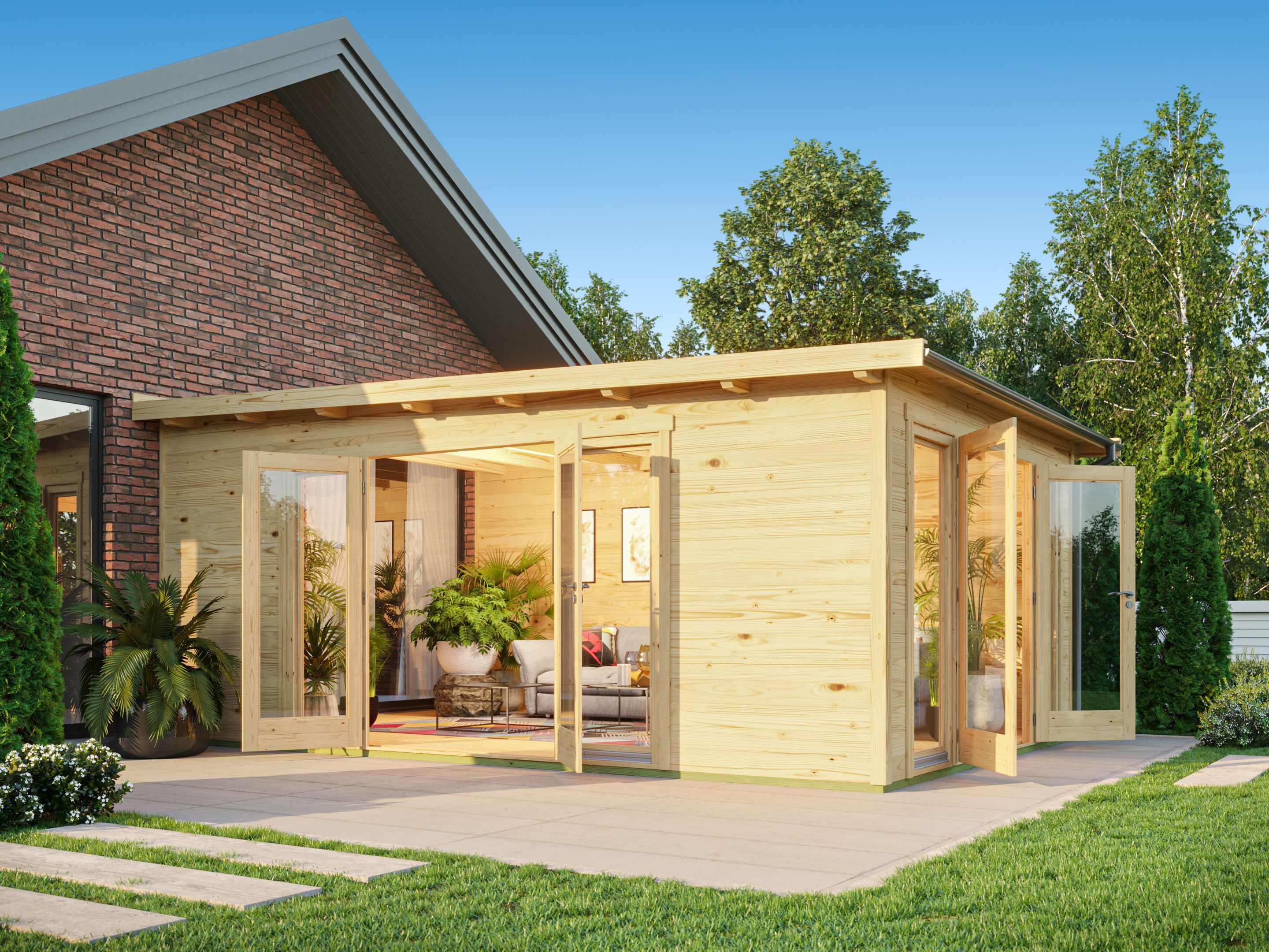 26% Rabatt ! Fjordholz Gartenzimmer Modell Vira 70 A