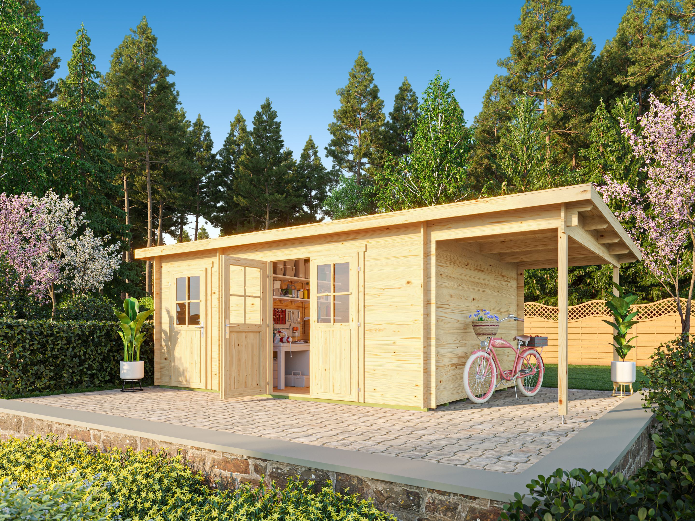 26% Rabatt ! Fjordholz Pultdach Gartenhaus Modell Ezra 5I