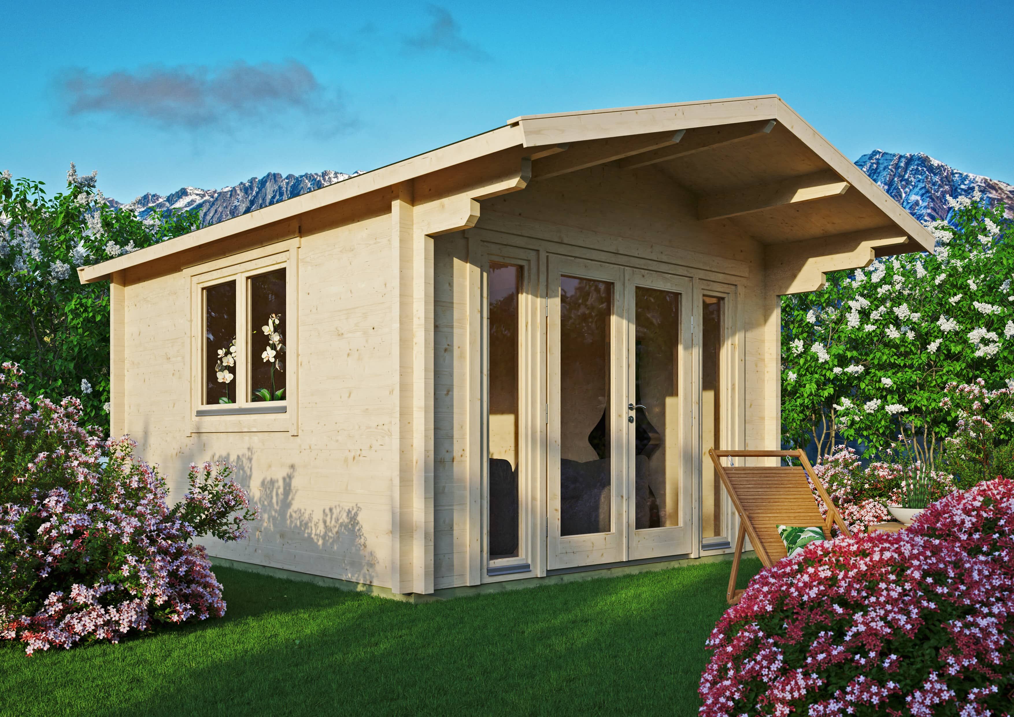 26% Rabatt ! Fjordholz Gartenhütte Modell Kim 70 C 4x4m