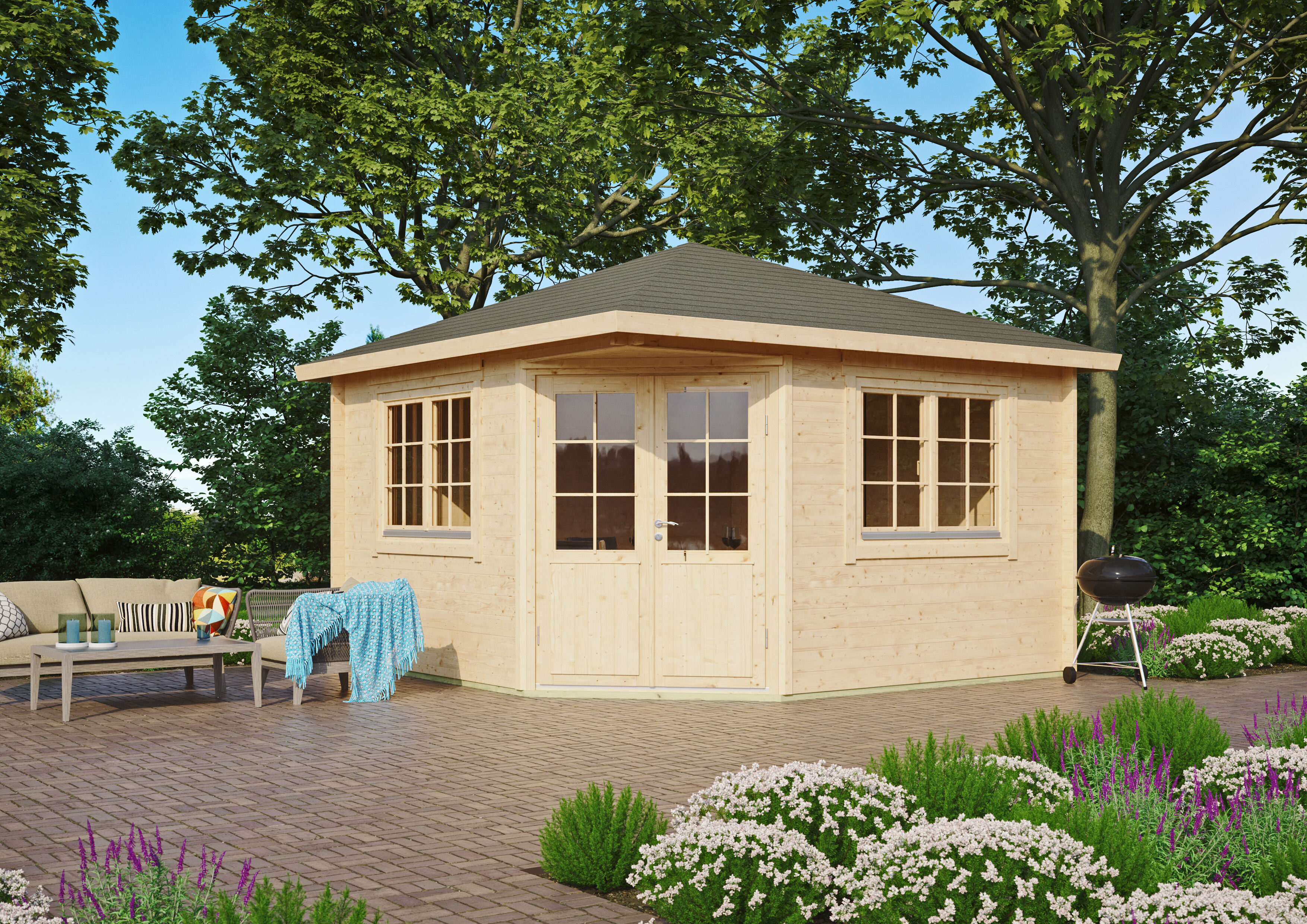 26% Rabatt ! Fjordholz Gartenhaus Modell Cati 70 Klassik