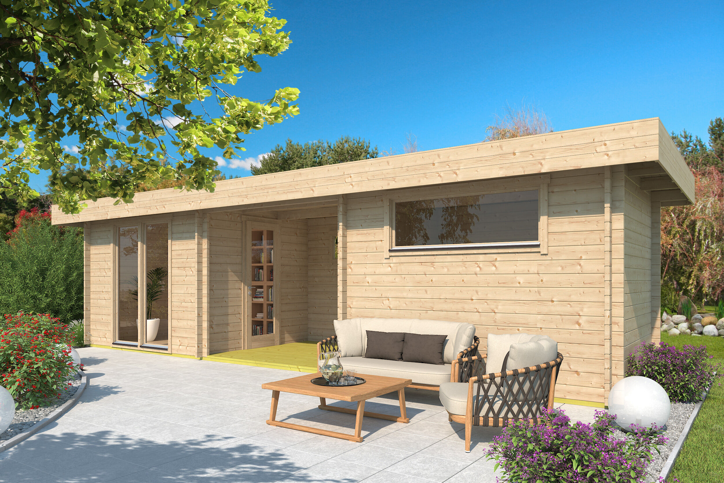 26% Rabatt ! Fjordholz Gartenhütte Modell Milan 44 9x3m