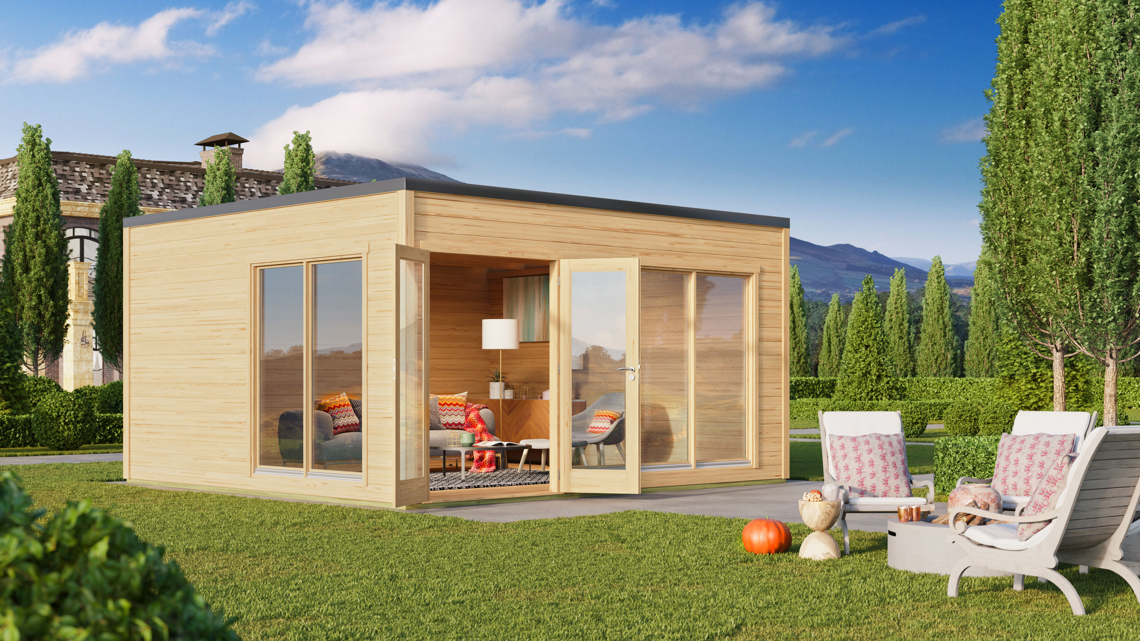 26% Rabatt ! Fjordholz Gartenhaus Modell Q-BIC 70 B