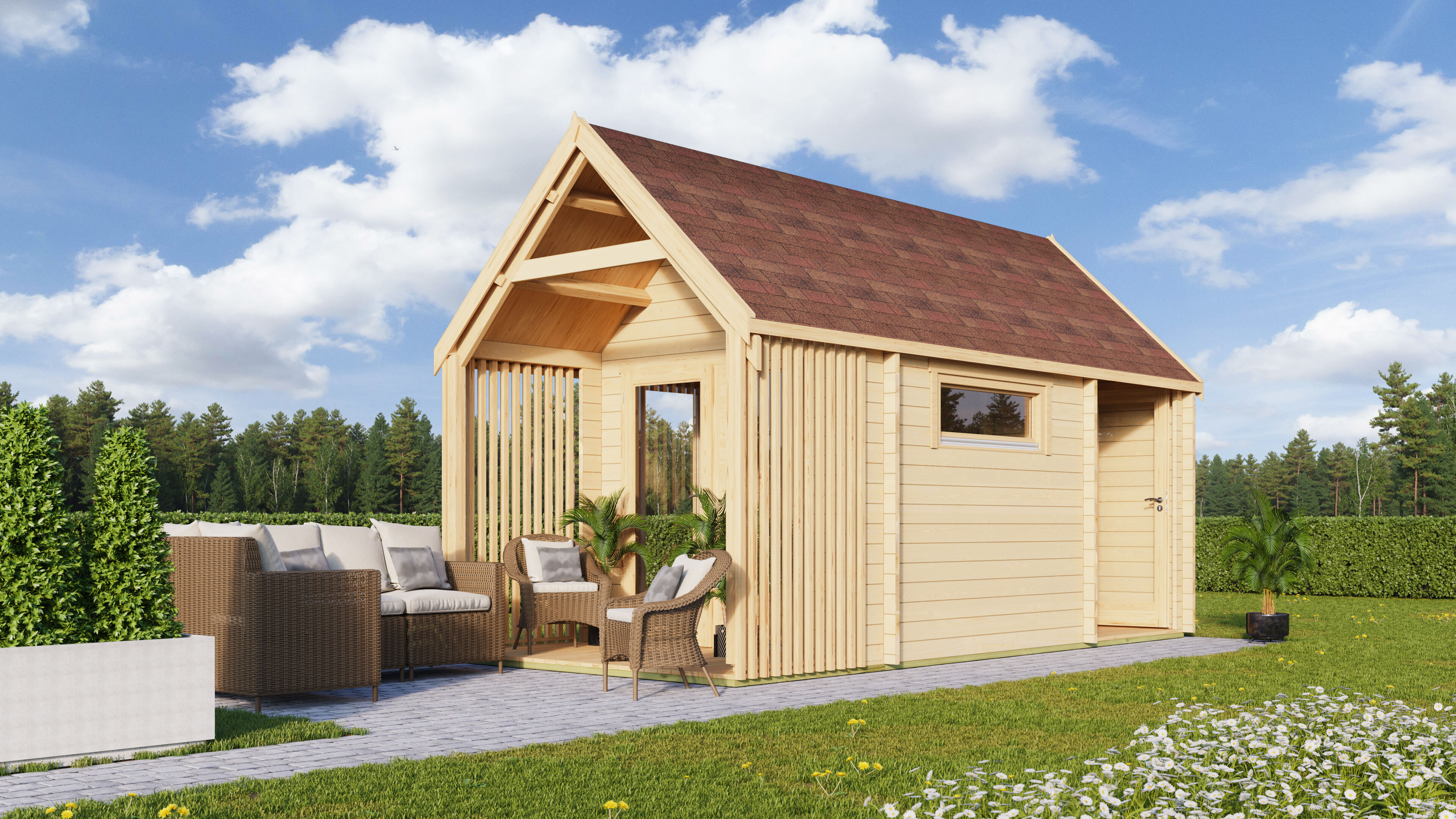 26% Rabatt ! Fjordholz Gartenhaus Modell Alex 44