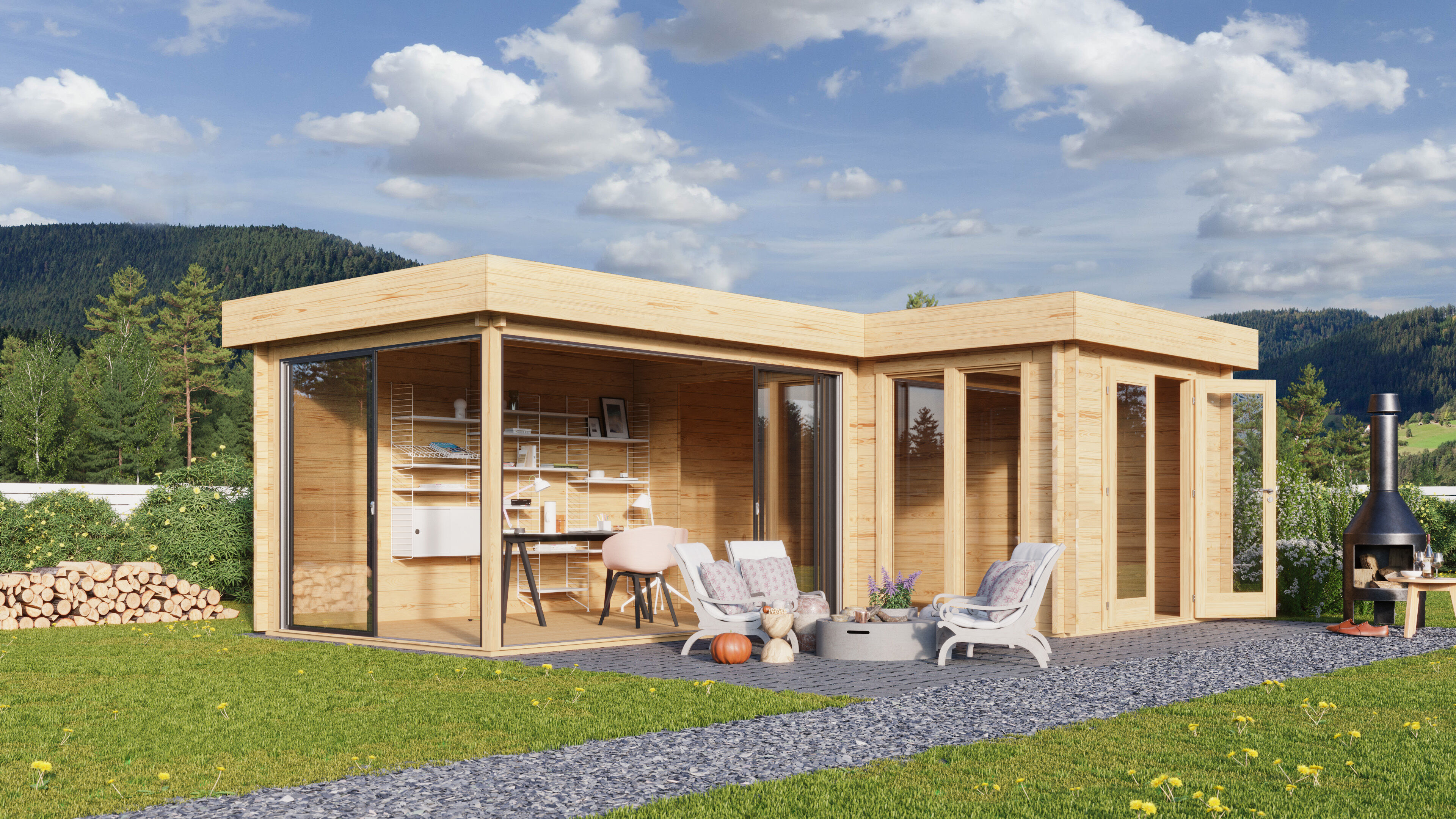 26% Rabatt ! Fjordholz Gartenhaus Alu Concept Quinta 70