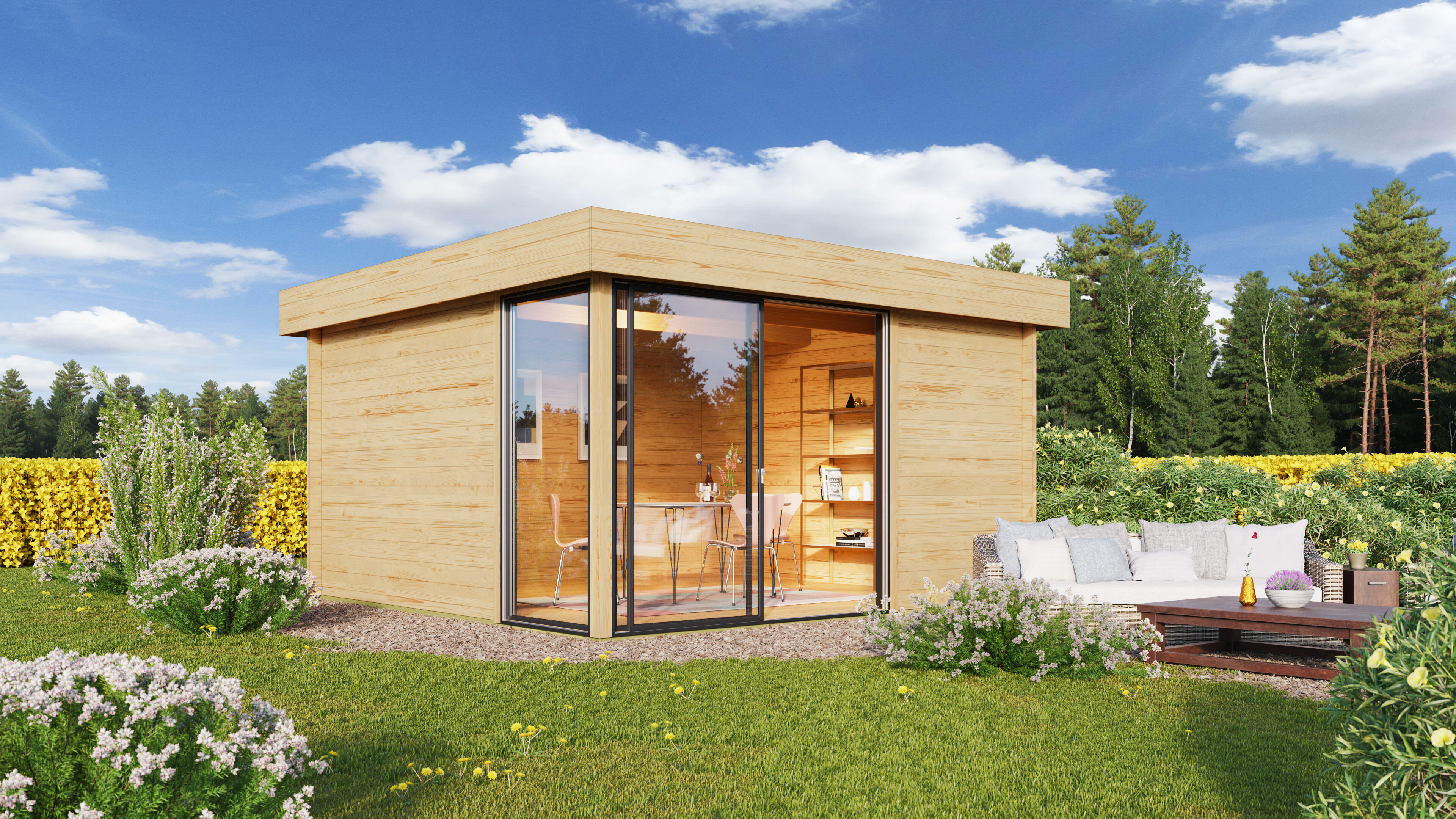 26% Rabatt ! Fjordholz Gartenhaus Alu Concept 70 P