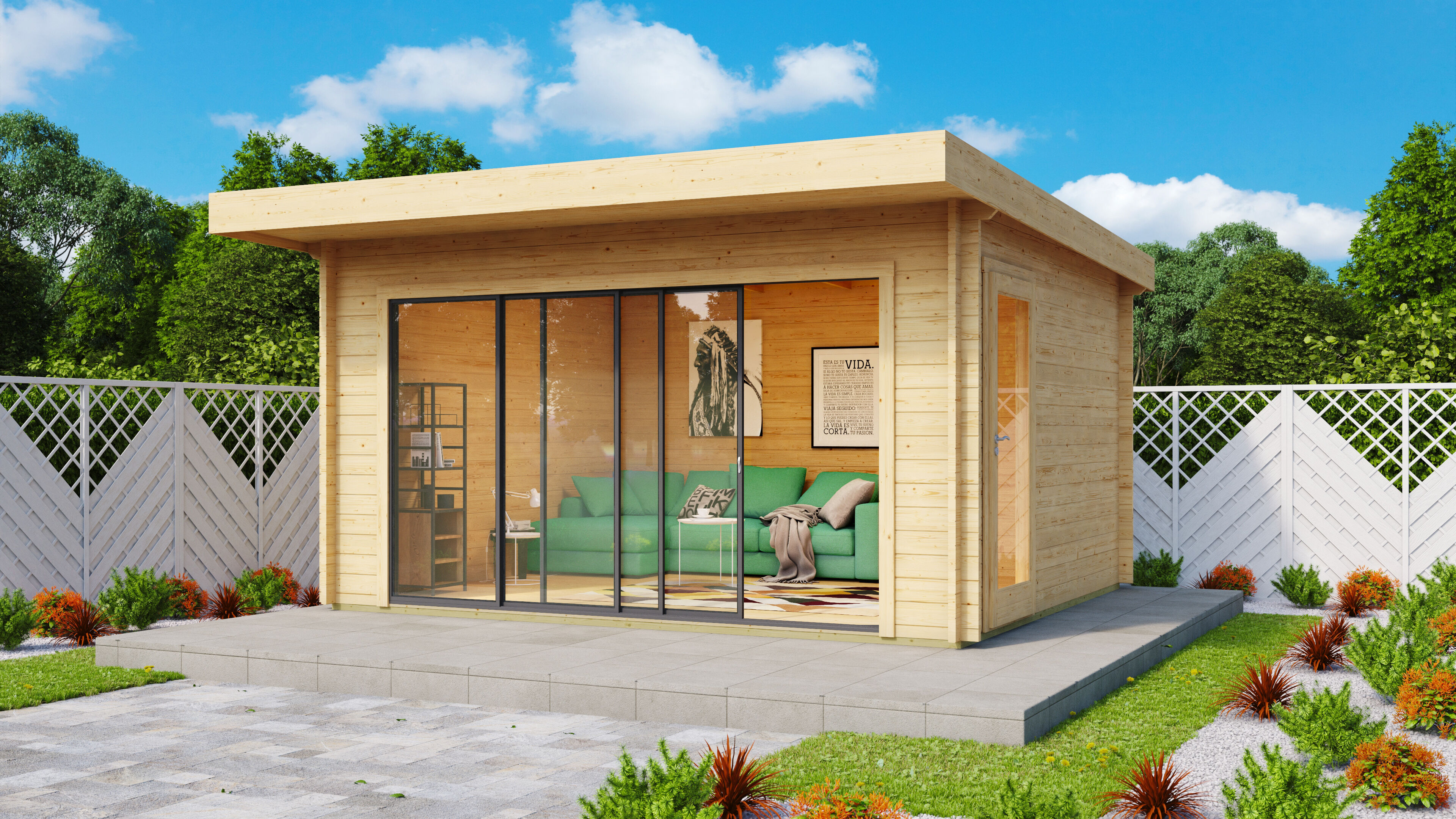 26% Rabatt ! Fjordholz Gartenhaus Alu Concept 70 E