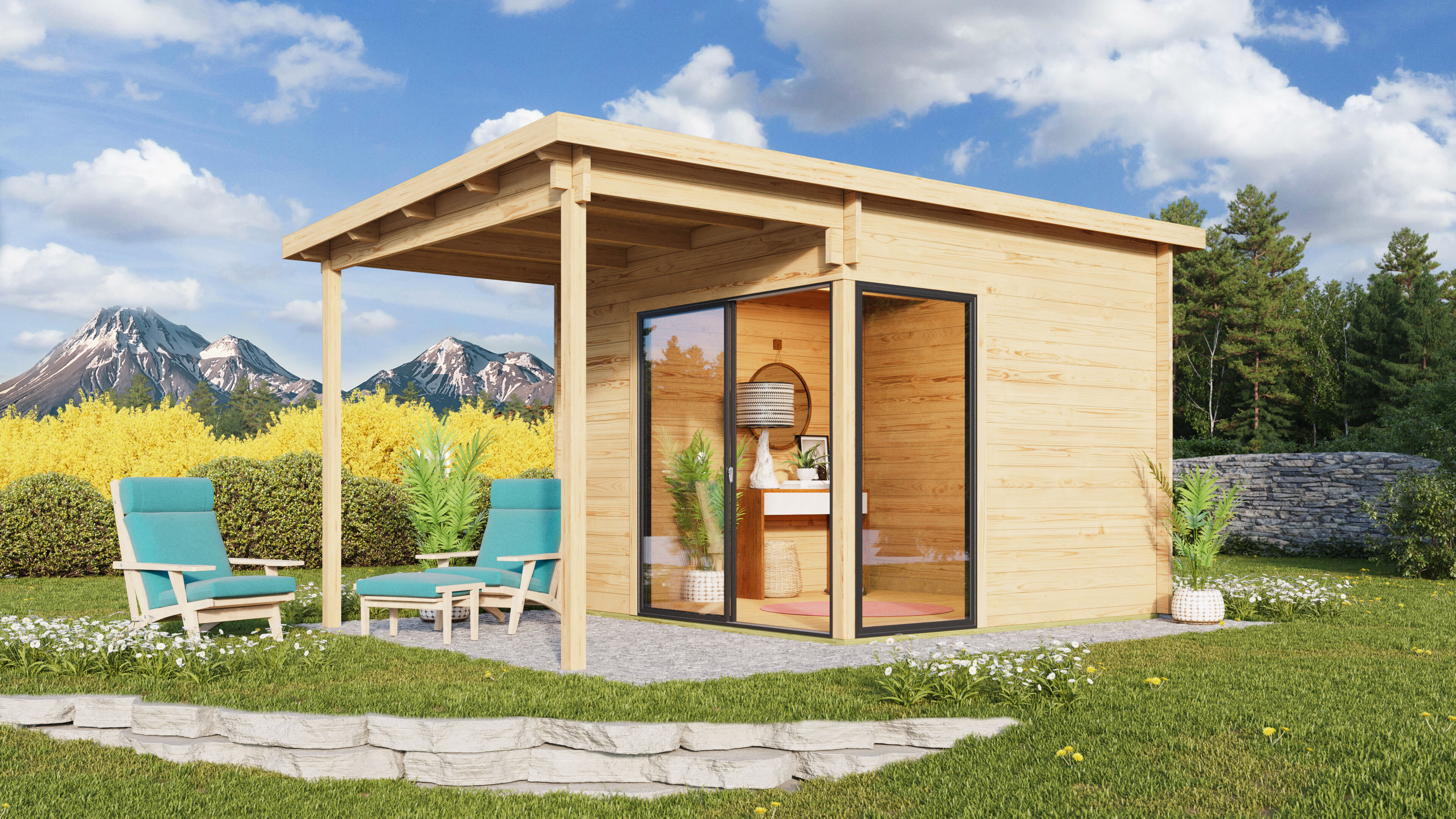 26% Rabatt ! Fjordholz Gartenhaus Alu Concept 70 F