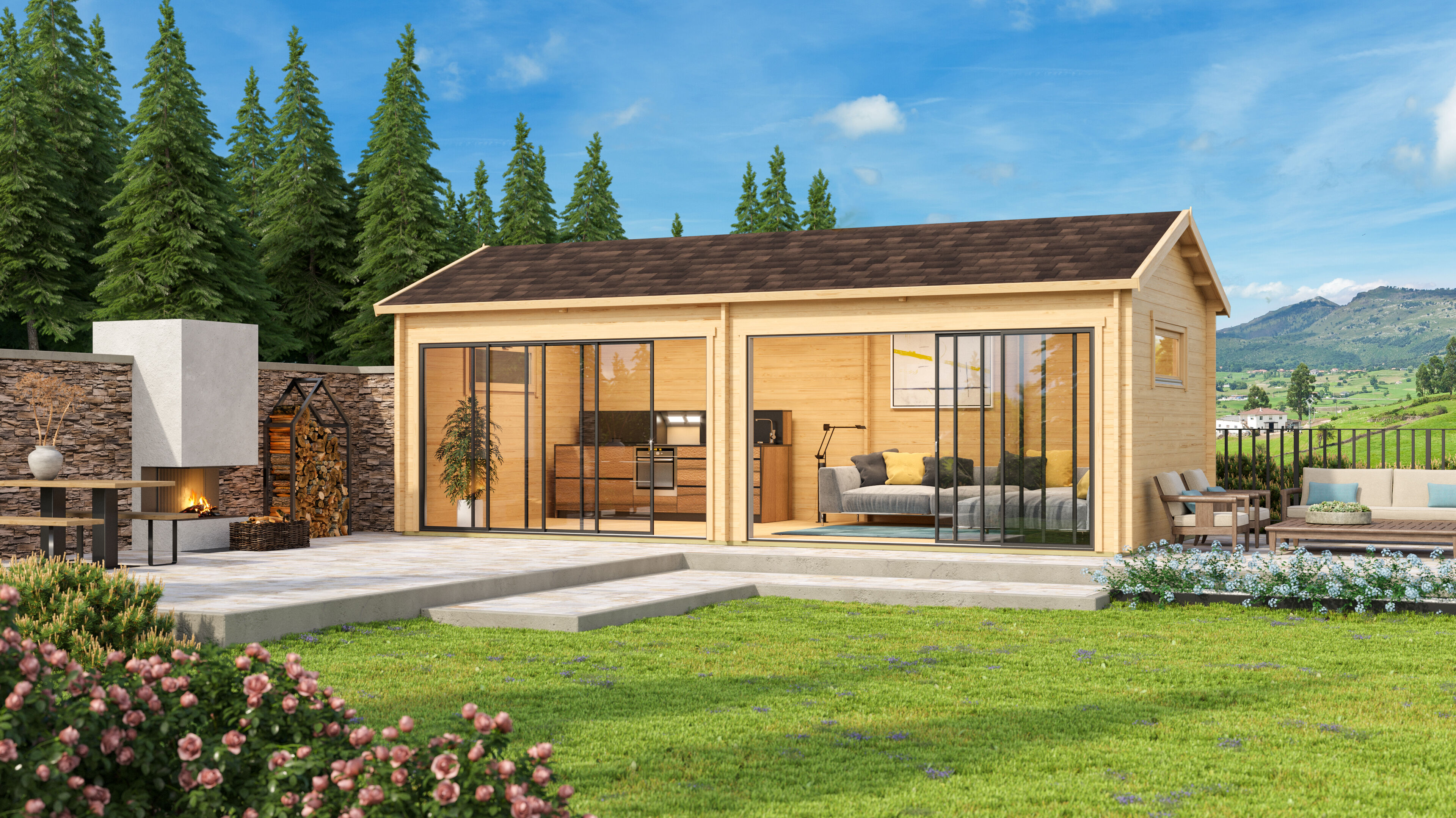 26% Rabatt ! Fjordholz Gartenhaus Alu Concept Jara 44 B