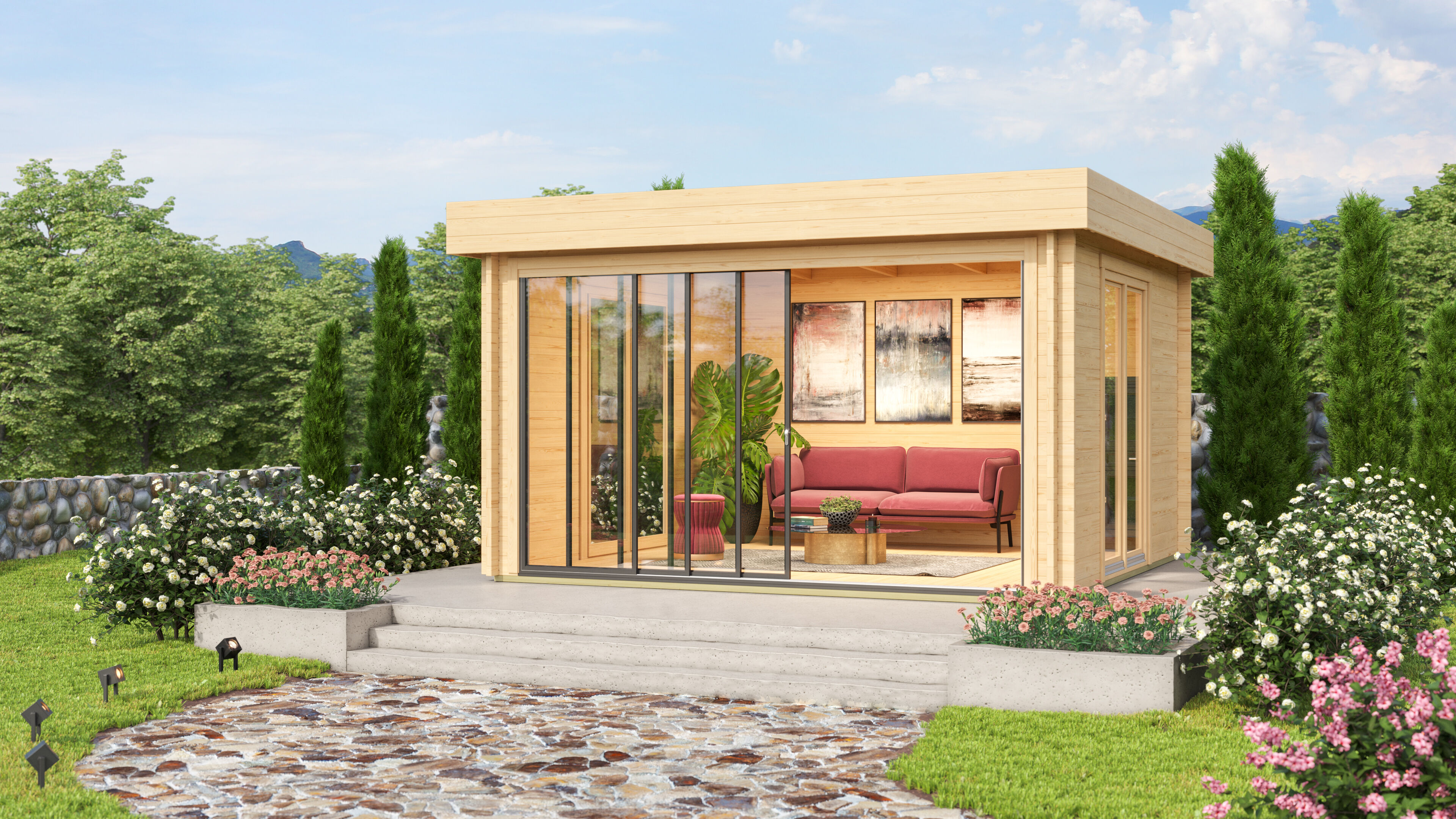 26% Rabatt ! Fjordholz Gartenhaus Alu Concept Lounge 44 A