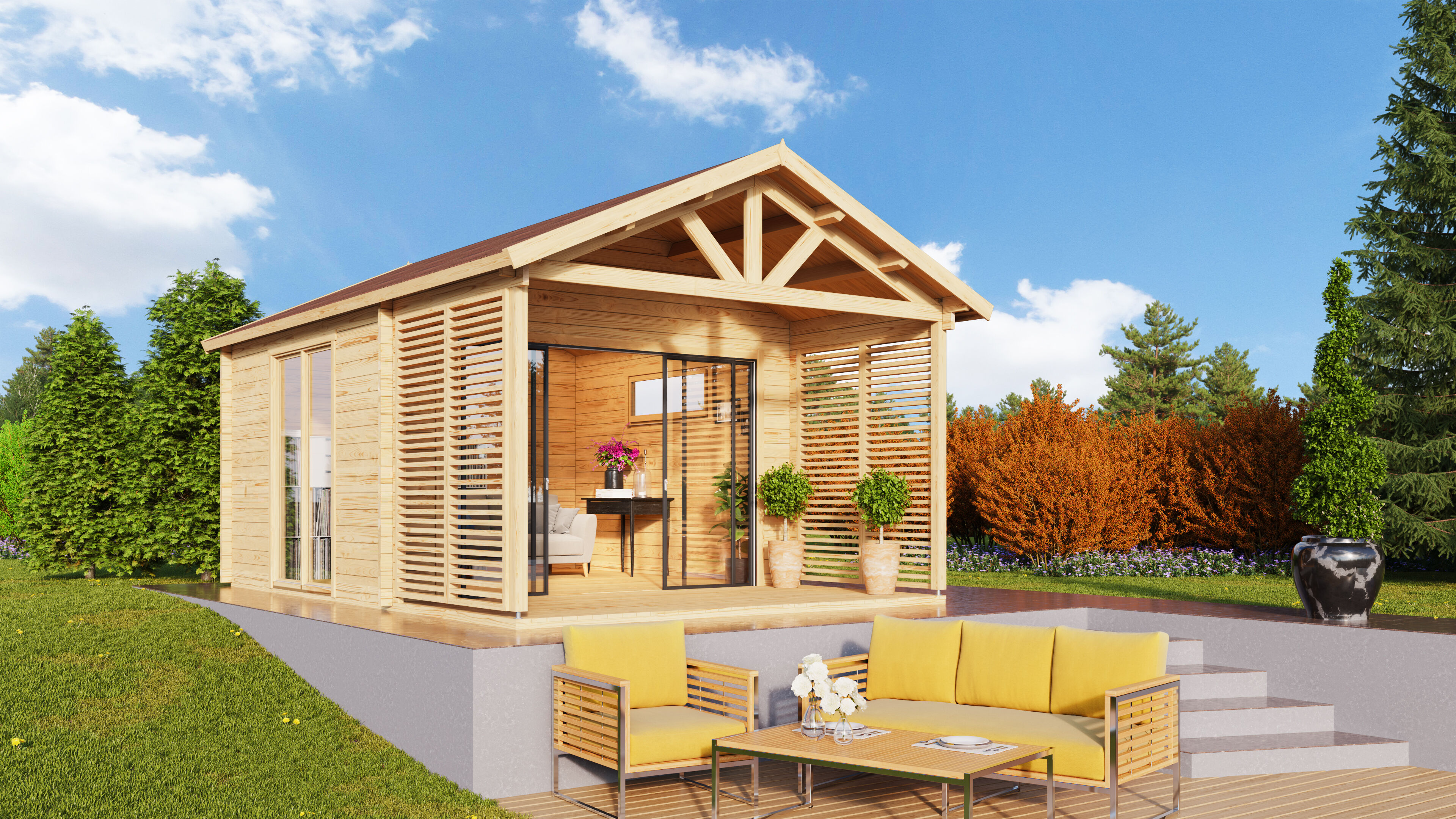 26% Rabatt ! Fjordholz Gartenhaus Alu Concept Arosa 44 A