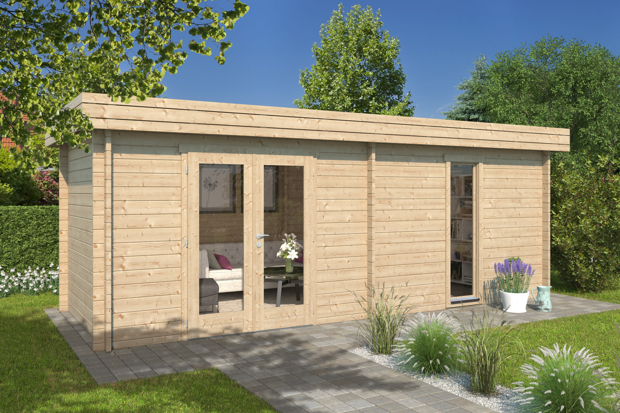 26% Rabatt ! Fjordholz Gartenhaus Modell Domeo 44