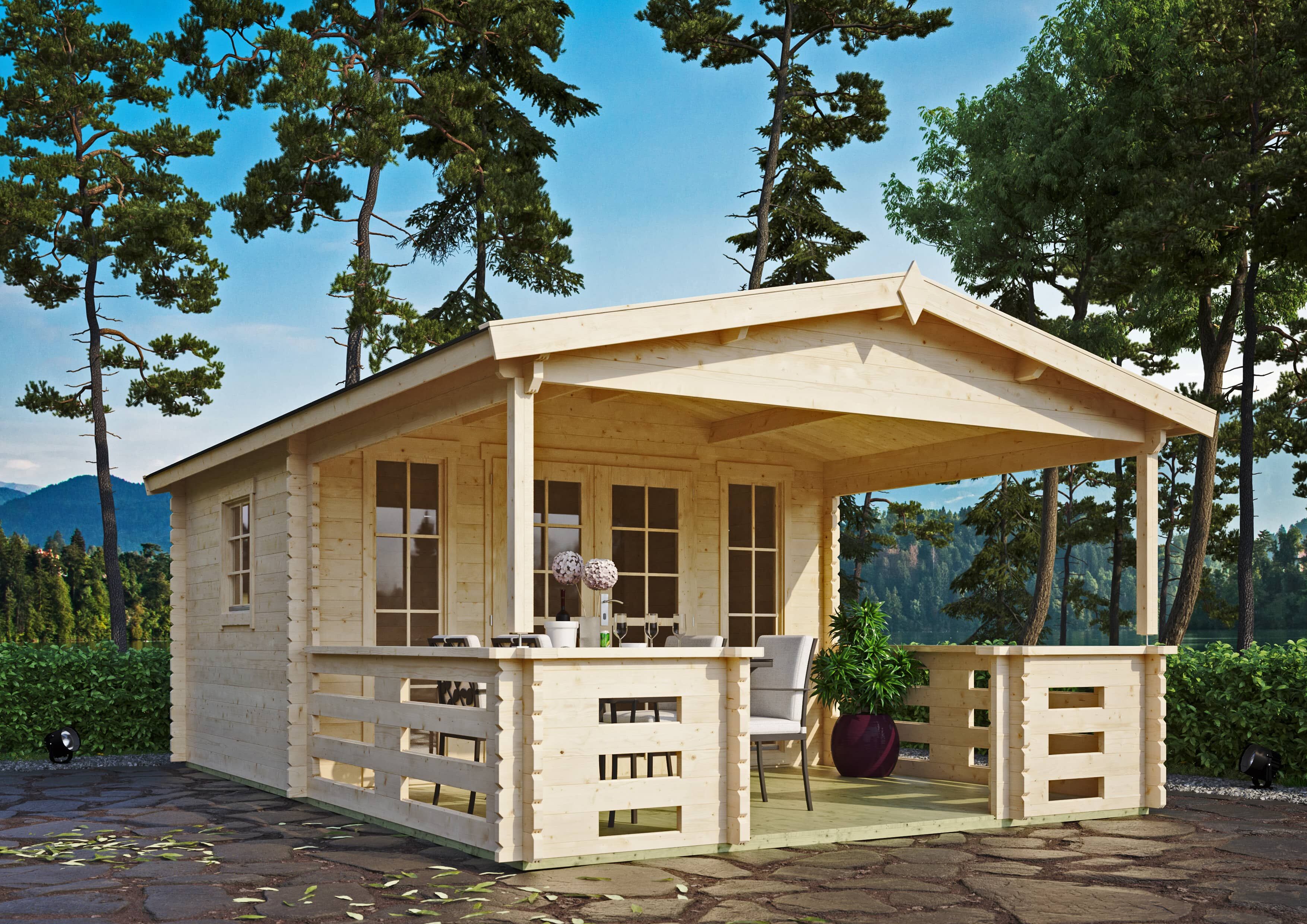 26% Rabatt ! Fjordholz Gartenhaus Modell Franjo 44 B