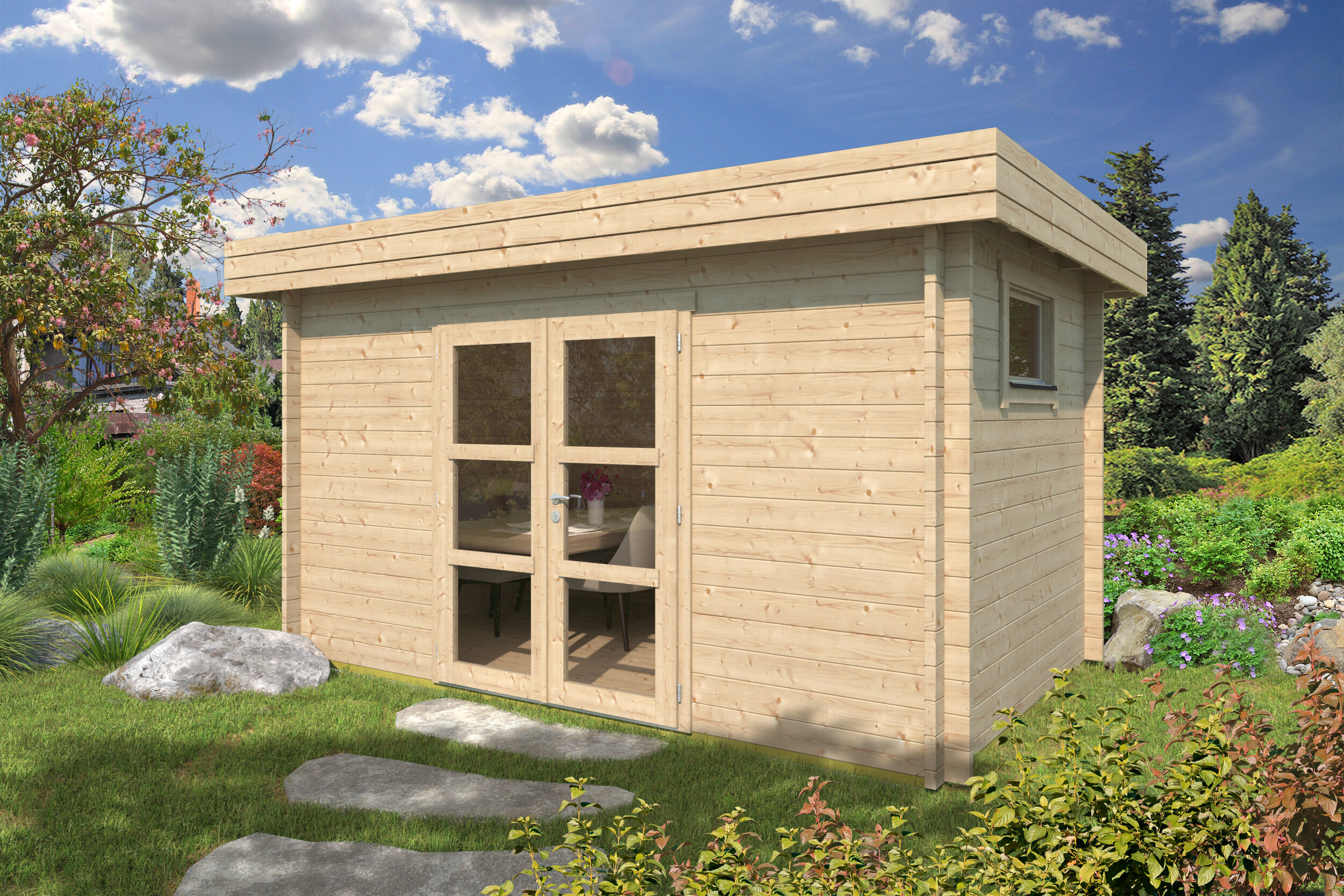 26% Rabatt ! Fjordholz Gartenhaus Modell Cortina 44