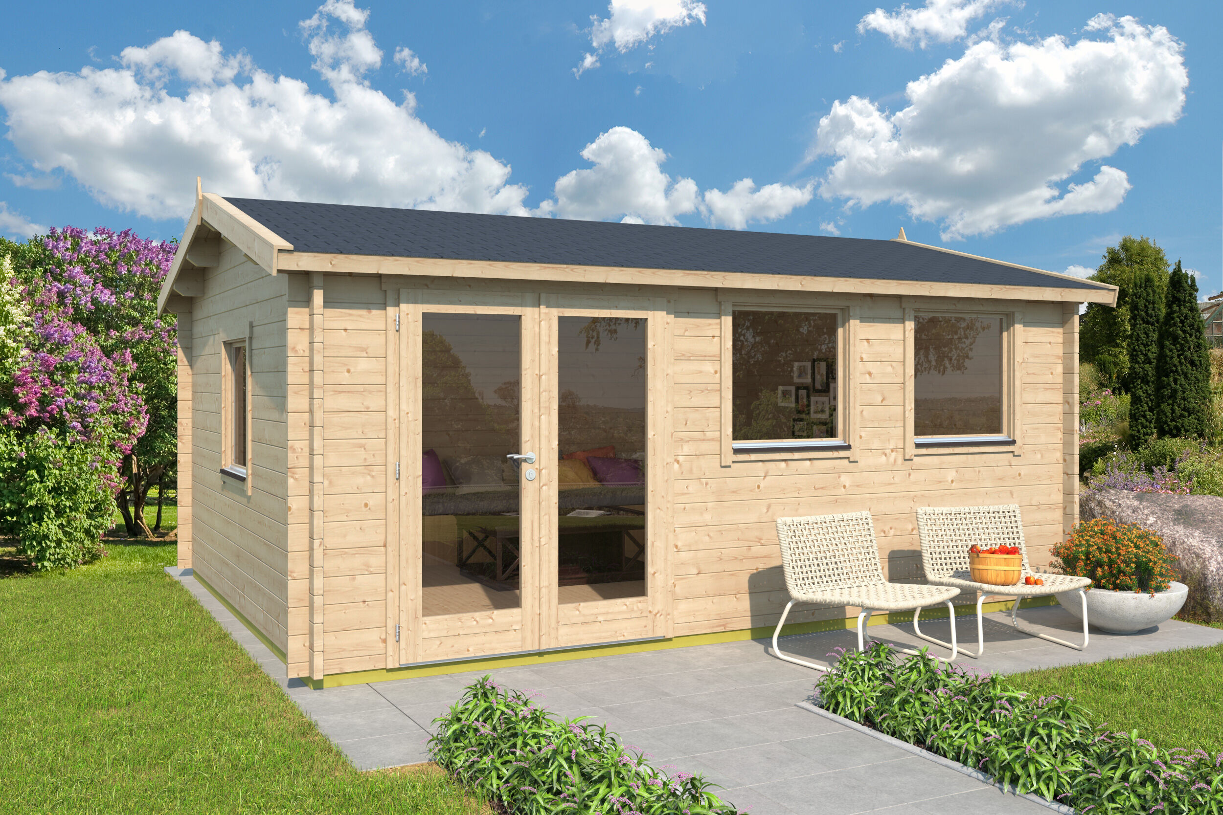 26% Rabatt ! Fjordholz Gartenhaus Modell Davos 44 A