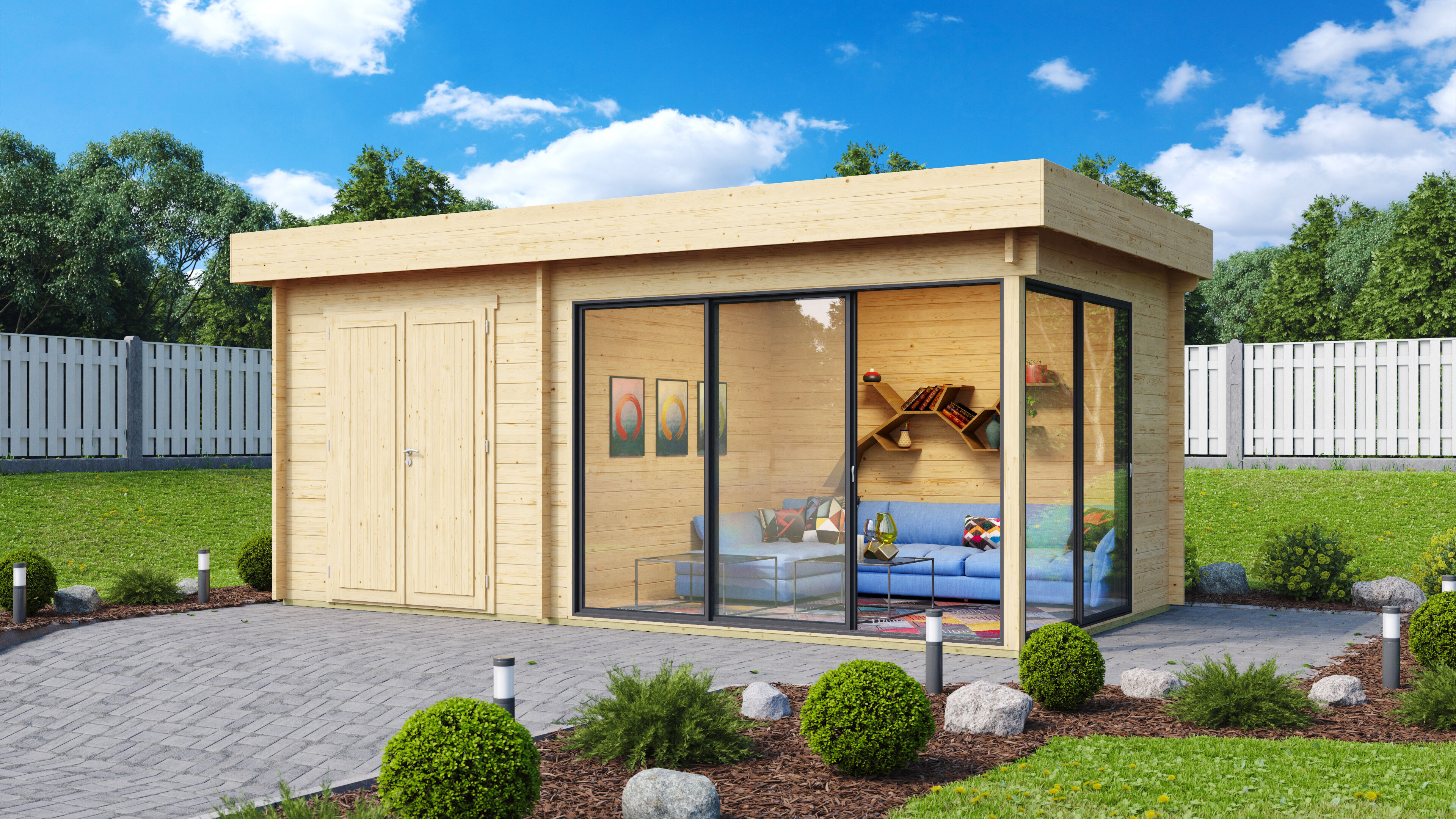 26% Rabatt ! Fjordholz Gartenhaus Alu Concept 44 J