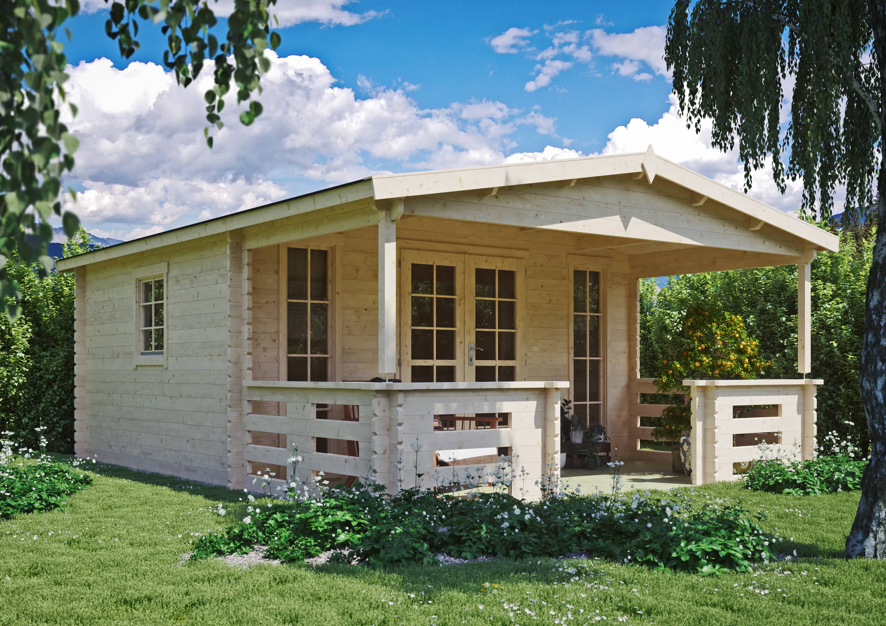 26% Rabatt ! Fjordholz Gartenhaus Modell Franjo 44 C