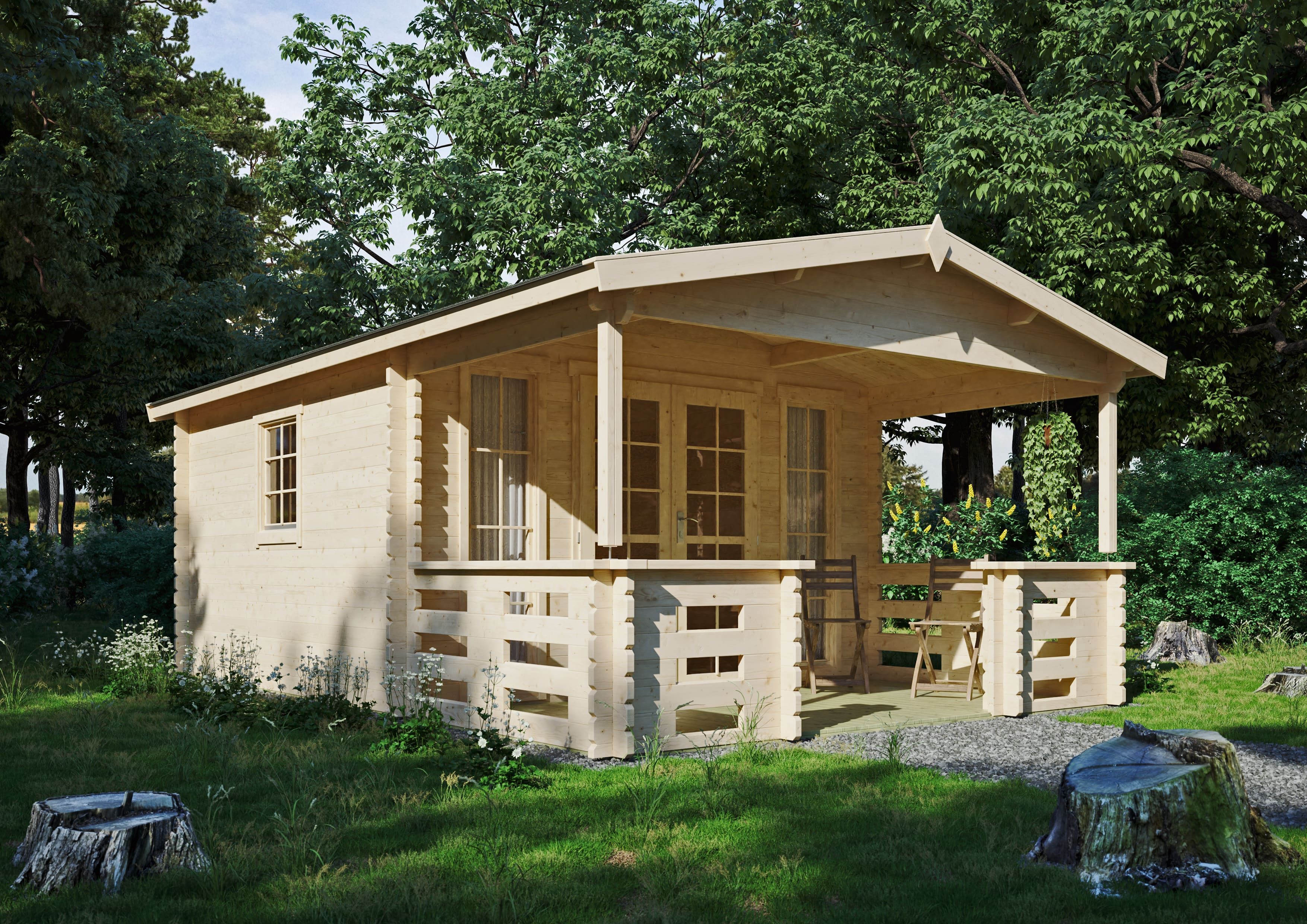 26% Rabatt ! Fjordholz Gartenhaus Modell Franjo 44 A