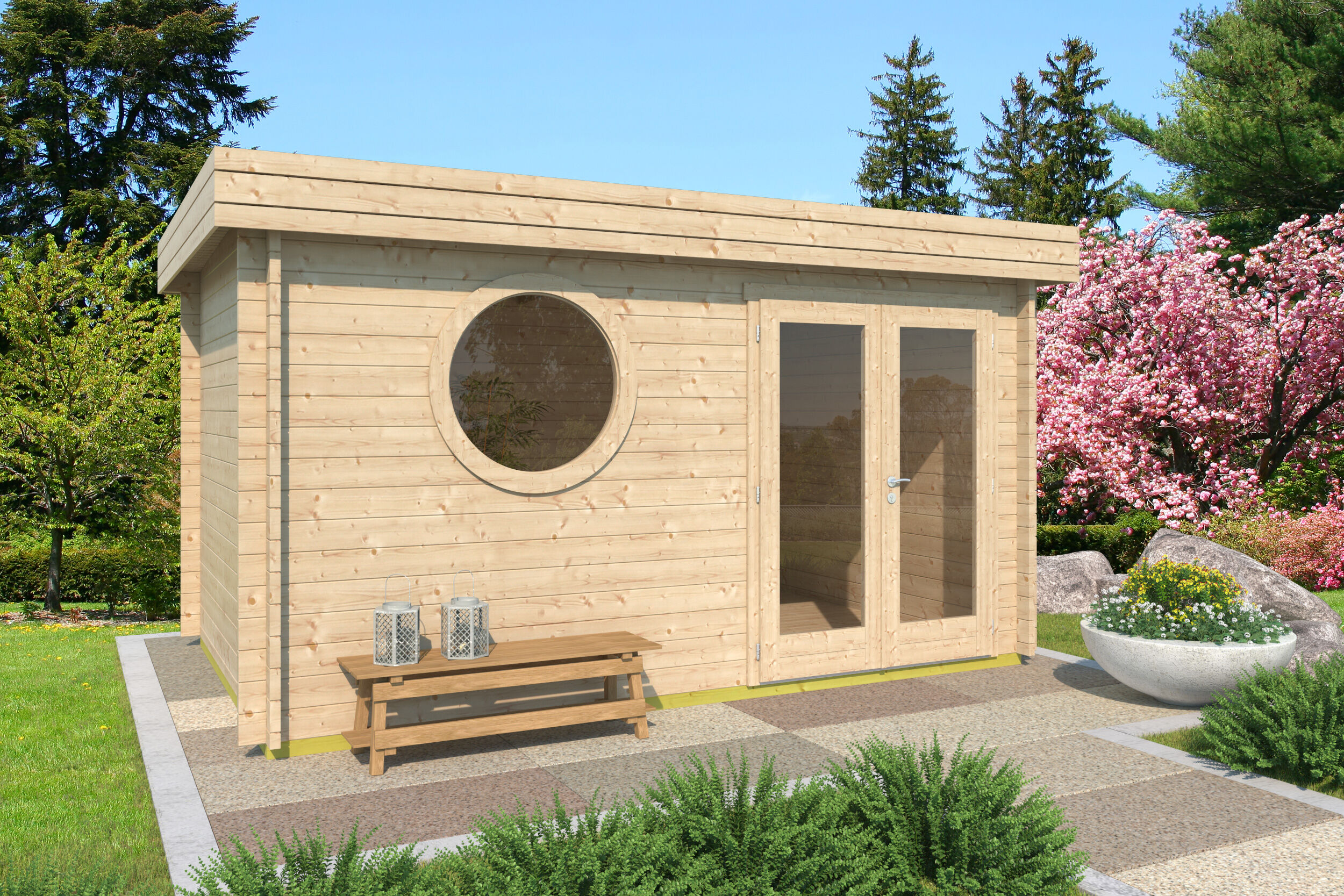 26% Rabatt ! Fjordholz Gartenhaus Modell Lola 44