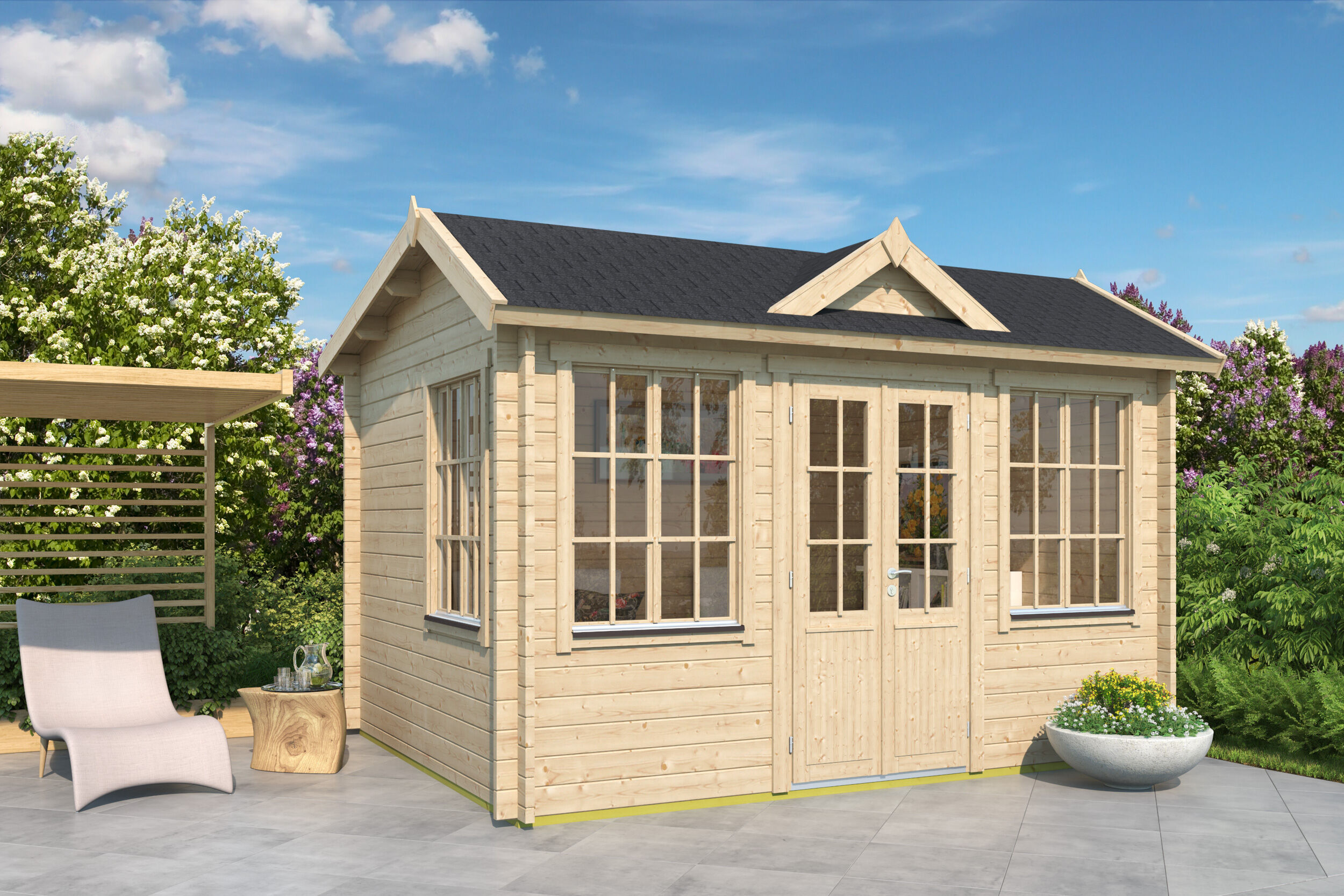 26% Rabatt ! Fjordholz Gartenhaus Modell Teehaus Oxford 44