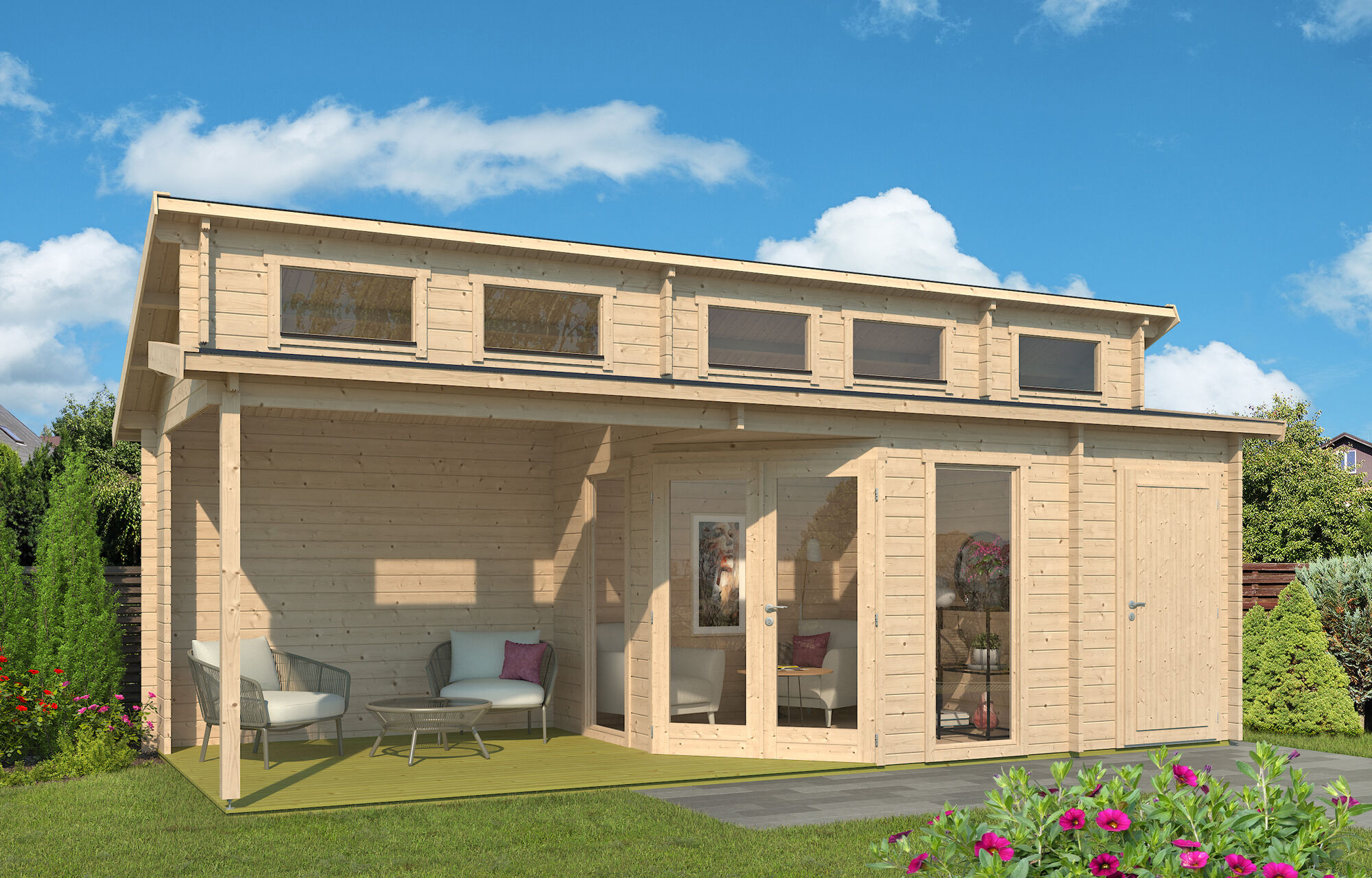 26% Rabatt ! Fjordholz Gartenhaus Modell Kono 44 D