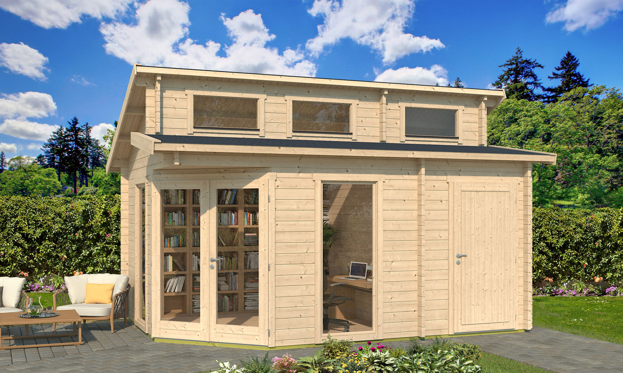 26% Rabatt ! Fjordholz Gartenhaus Modell Kono 44 B