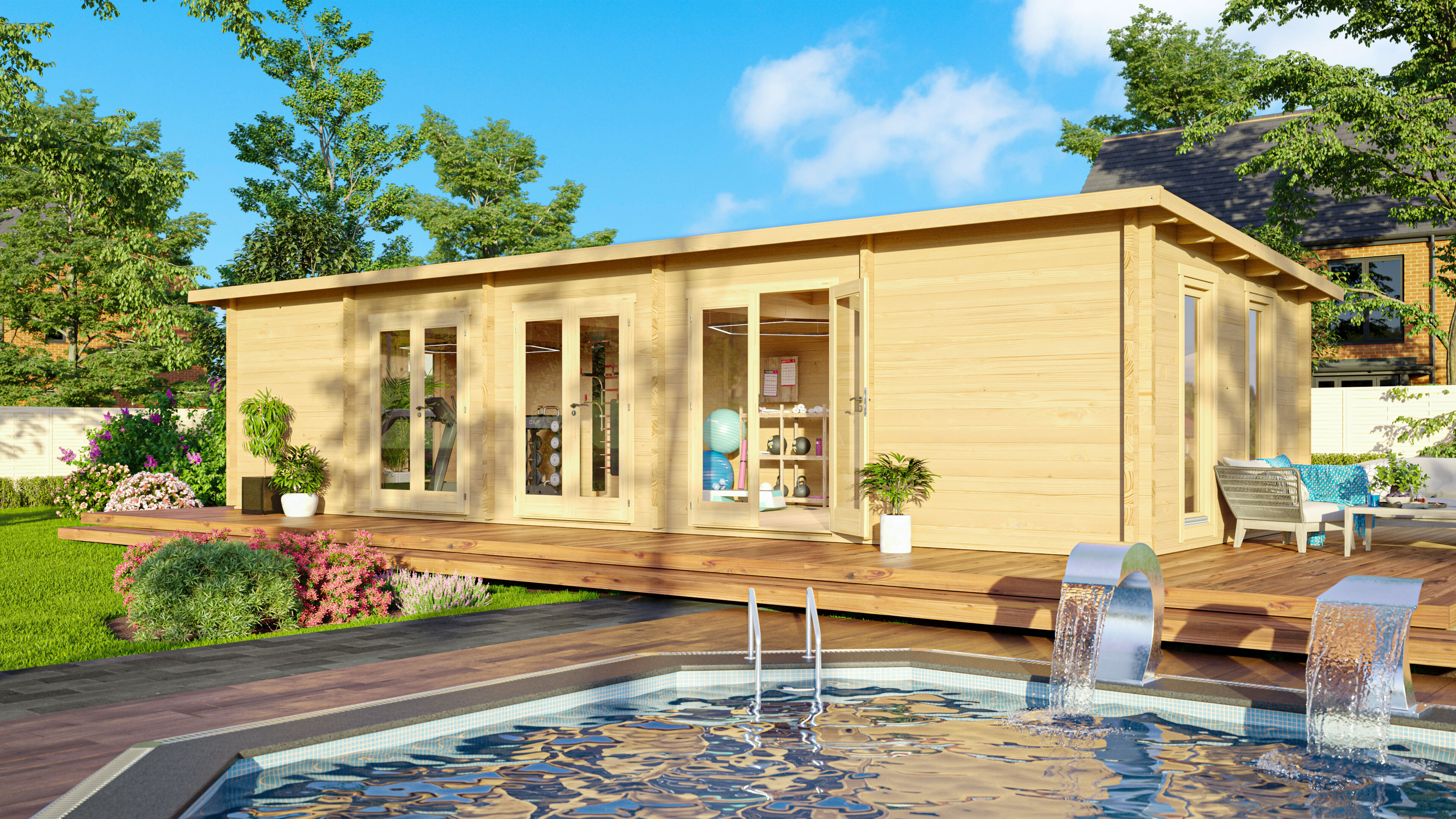 26% Rabatt ! Fjordholz Gartenhaus Modell Game Room 70