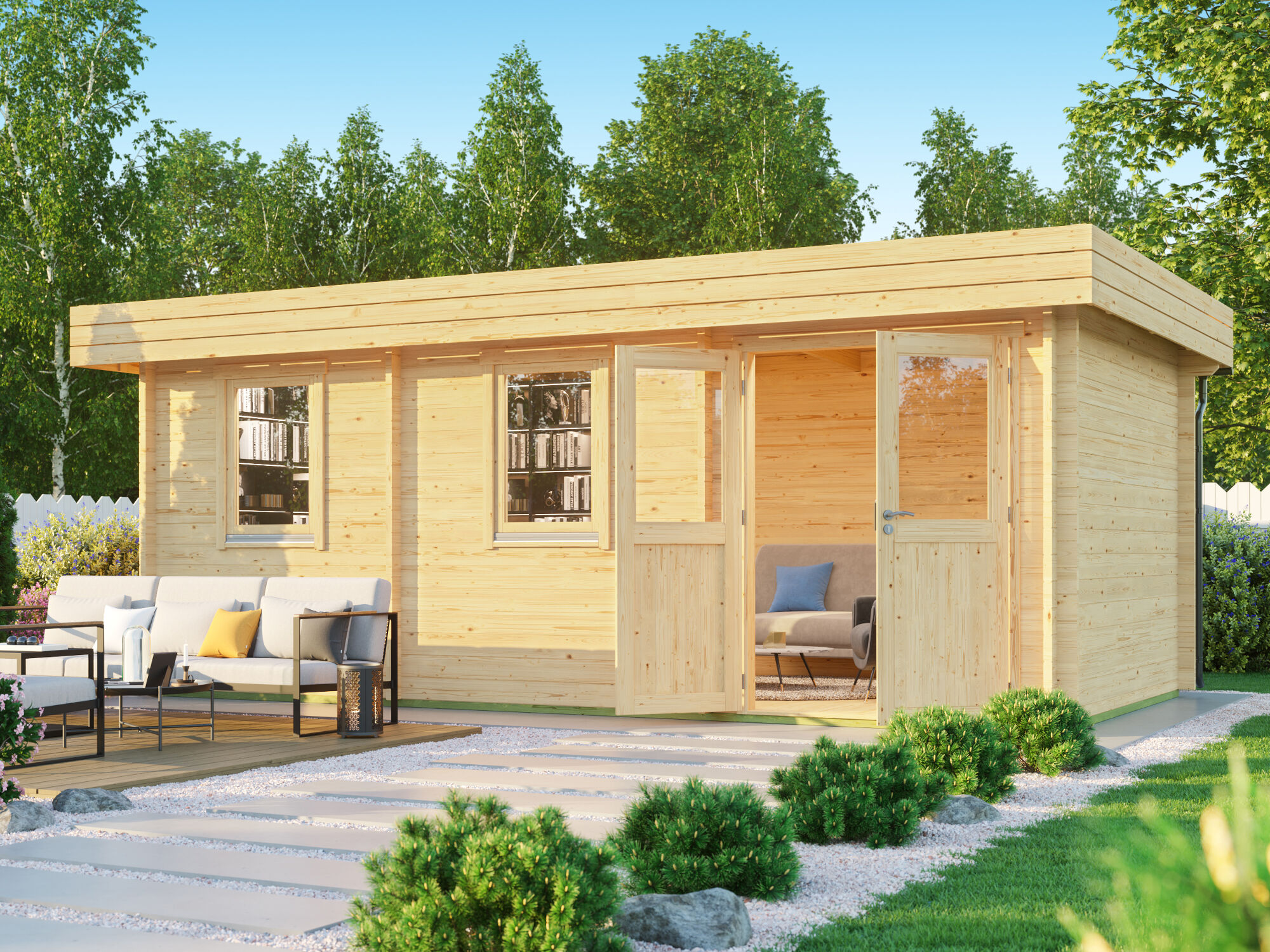 26% Rabatt ! Fjordholz Gartenhaus Modell Miriam 44 C Classic