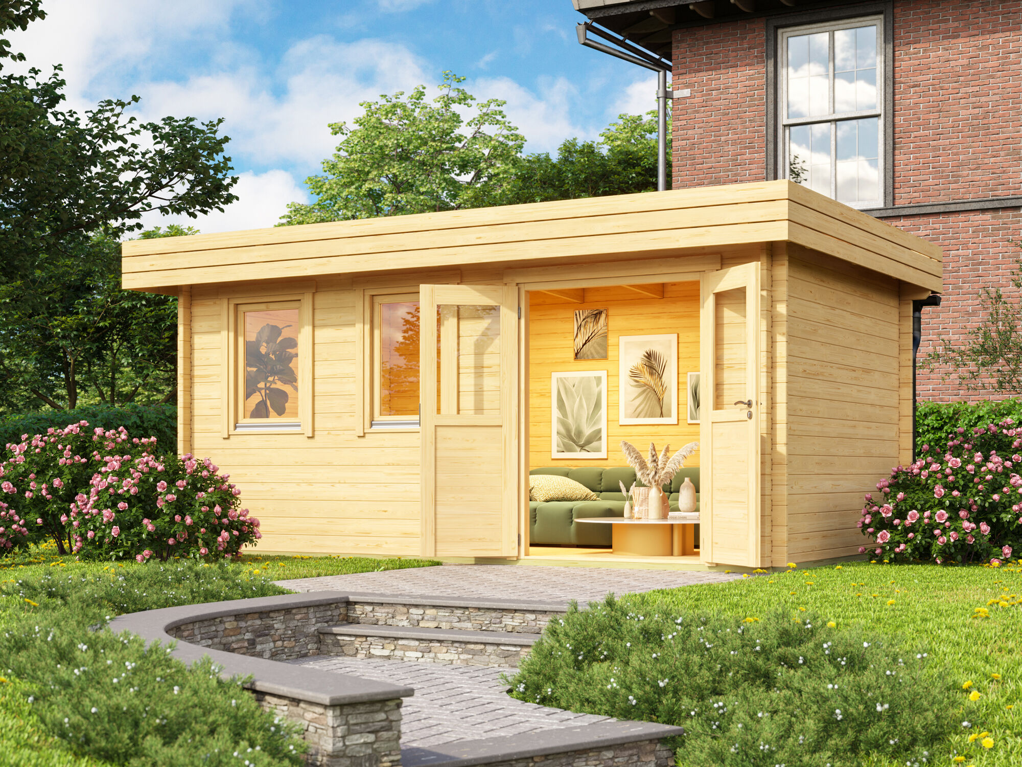 26% Rabatt ! Fjordholz Gartenhaus Modell Miriam 44 B Classic